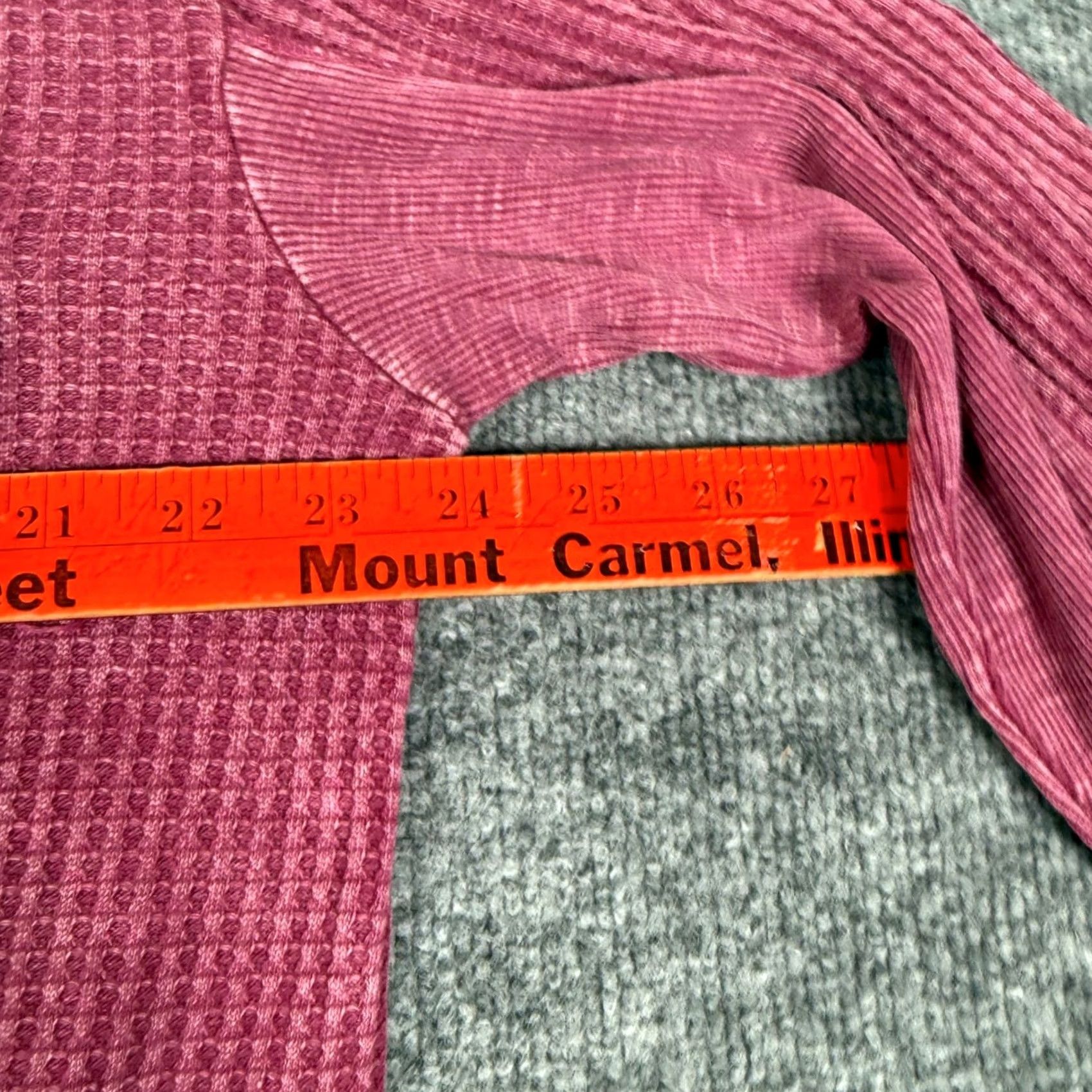Vintage BRIGGS Button-Up Shirt Waffle Knit Long Sleeve Pink Women Regular Large Adult Womens Shacket Thermal Pockets Size L / US 10 / IT 46 - 6 Thumbnail