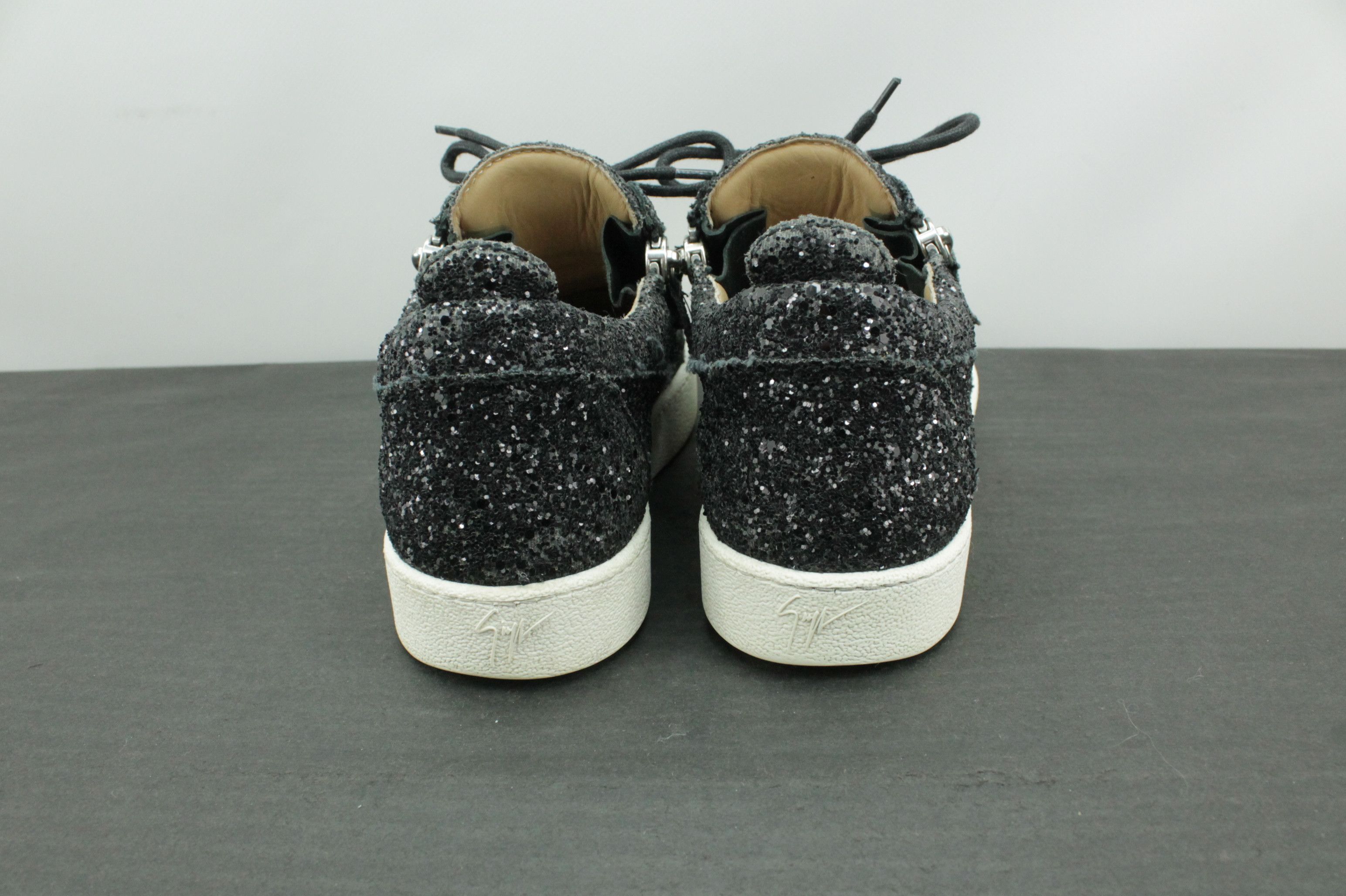 Giuseppe Zanotti Giuseppe Zanotti Frankie Glitter Black Low Top Sneakers Size US 9.5 / IT 39.5 - 4 Thumbnail