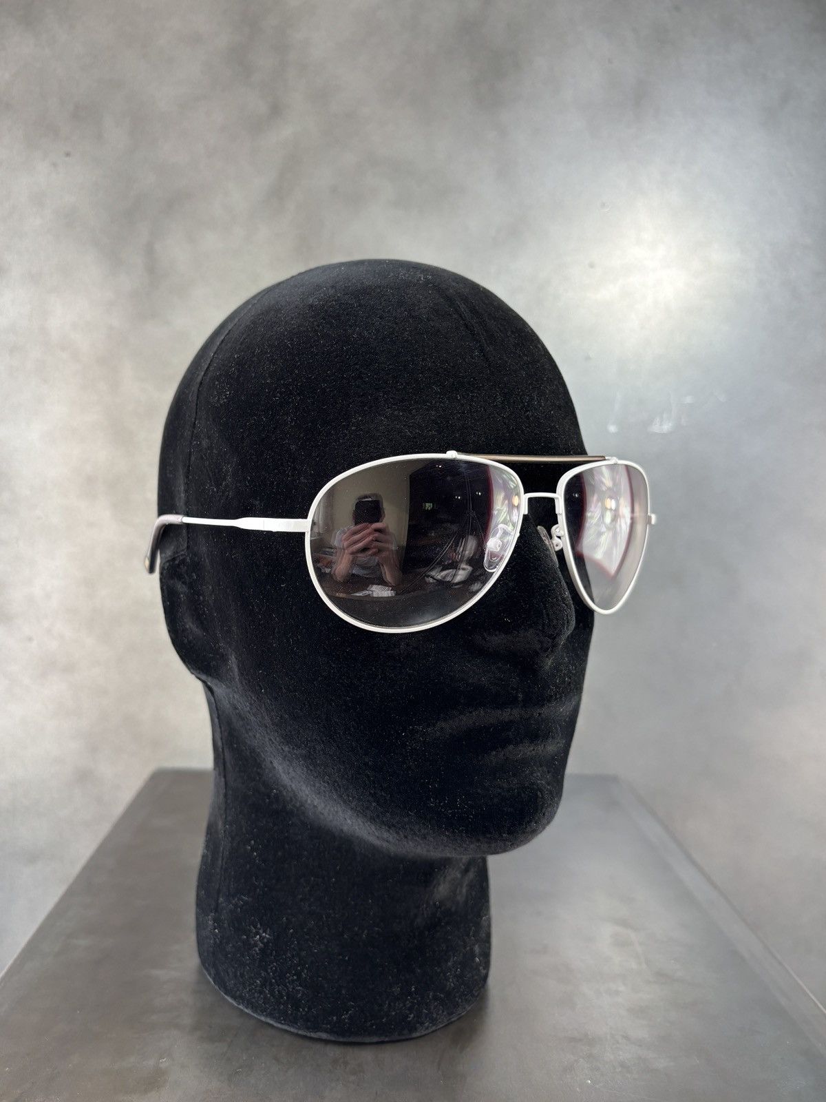 Perry Ellis Vintage Perry Ellis Sunglasses 2000s Aviators White Gaudy Size ONE SIZE - 2 Thumbnail