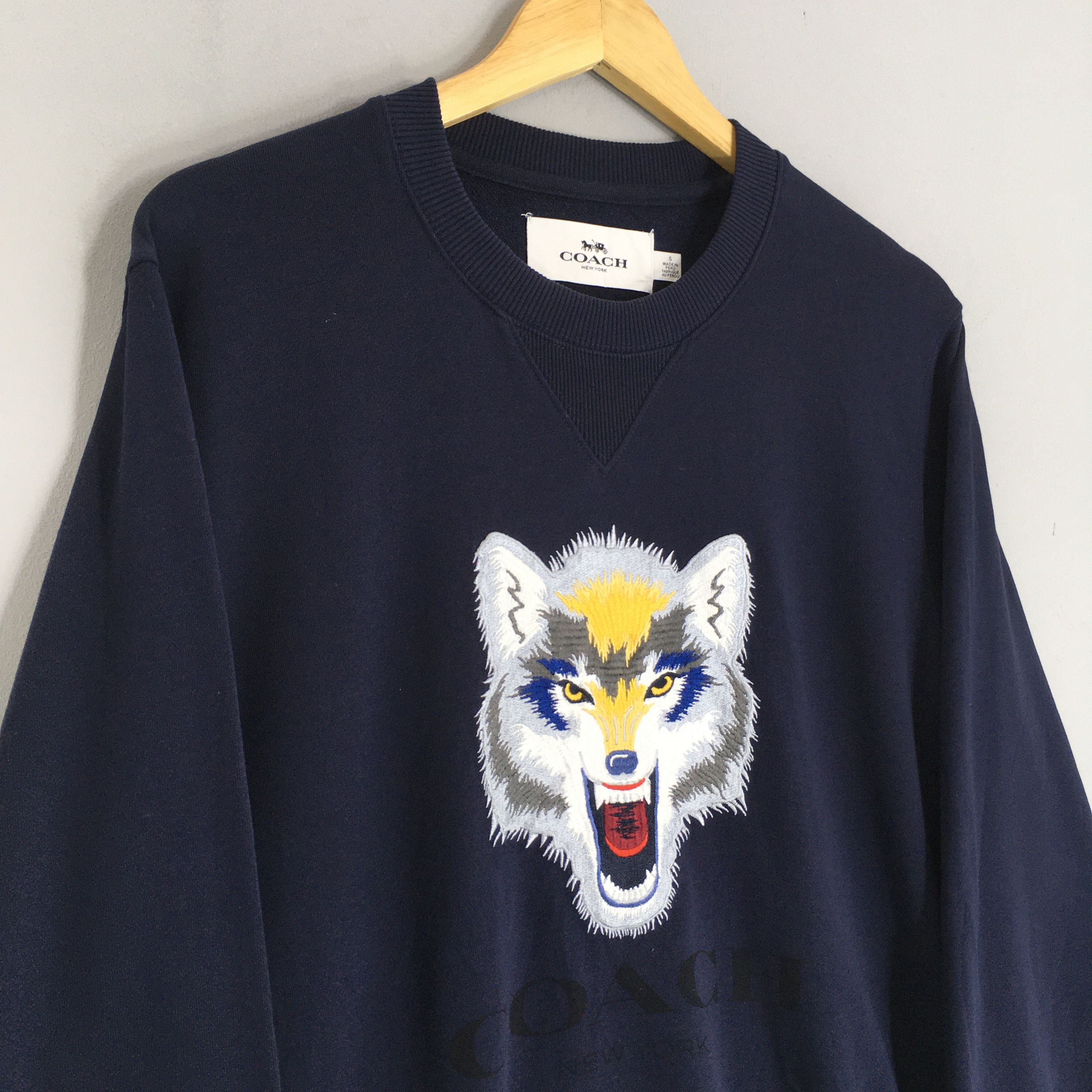 Coach COACH Wolf Graphic Embroidered Sweatshirt Size S Size US S / EU 44-46 / 1 - 3 Thumbnail