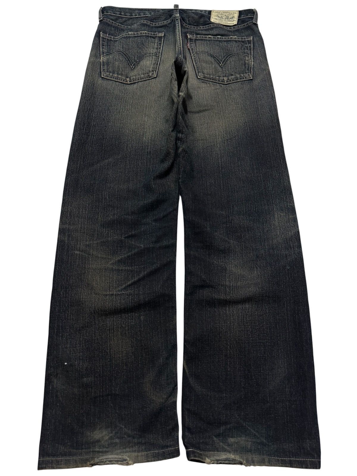 VINTAGE 2000s LEVI'S 503 DARK RUSTY WHISKER MUDWASH SICK