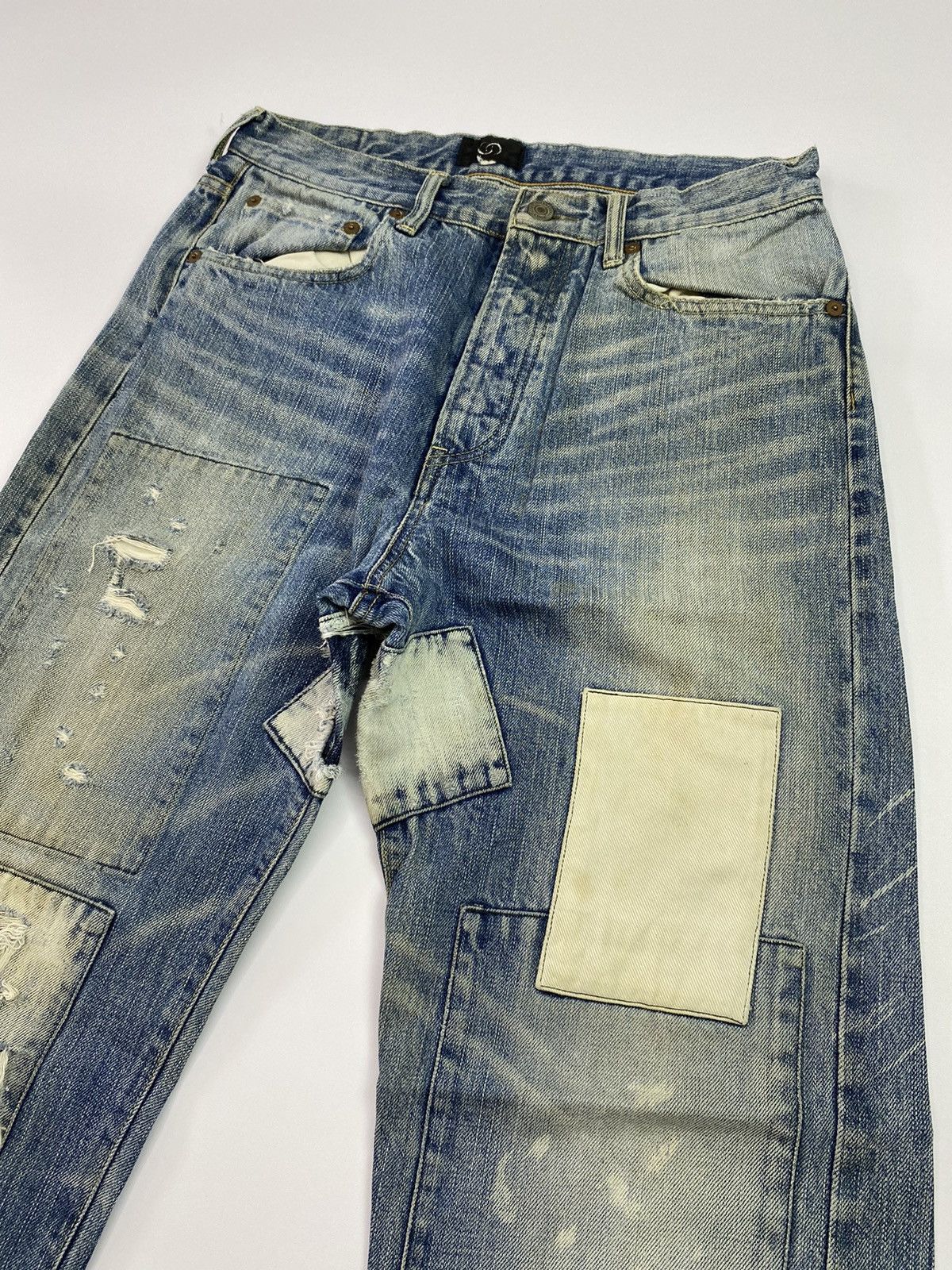 Jean × Vintage Selvedge patchwork jeans pant japanese brand Size US 30 / EU 46 - 4 Thumbnail