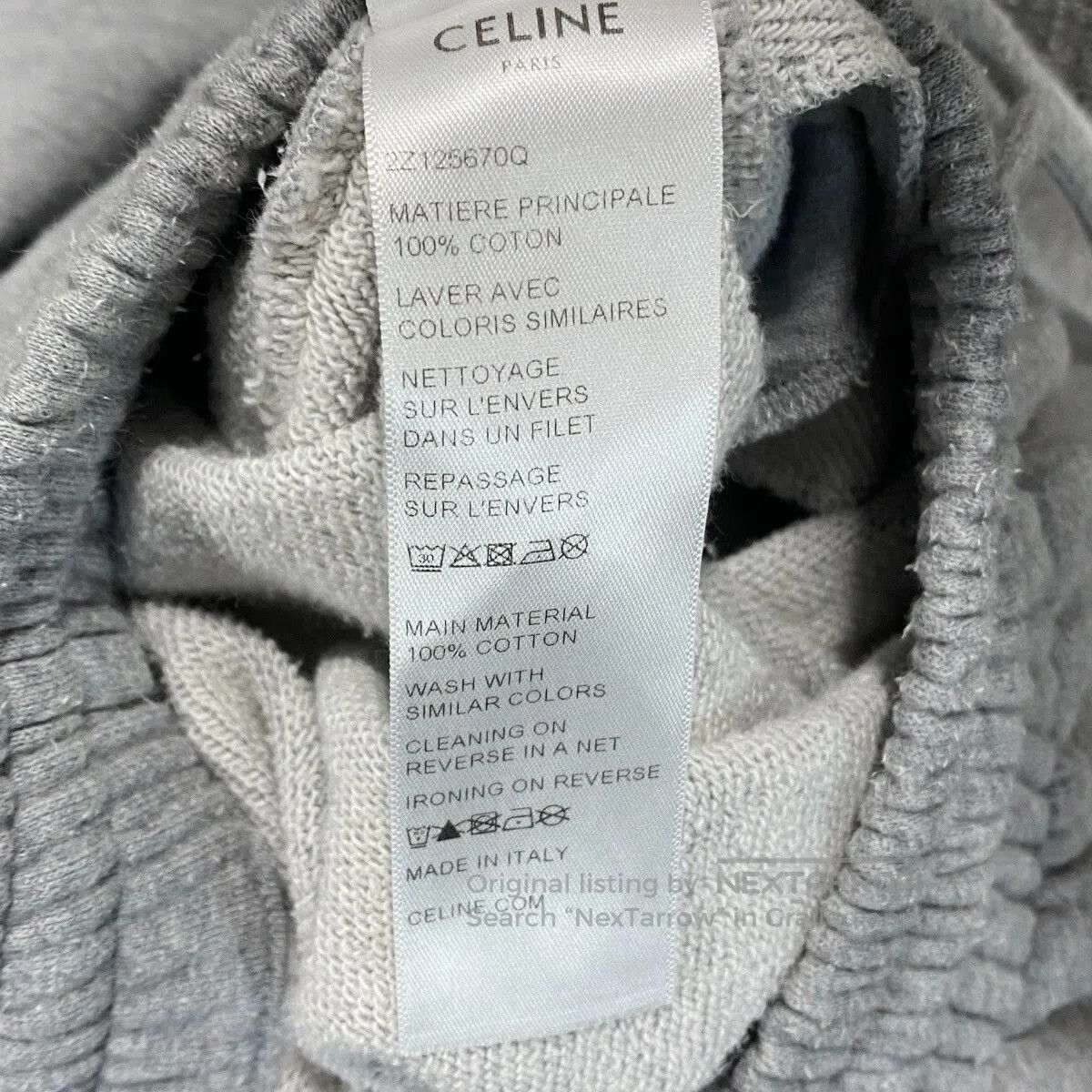 Celine Celine Gray Logo Trousers XXS. Size 22" - 5 Thumbnail
