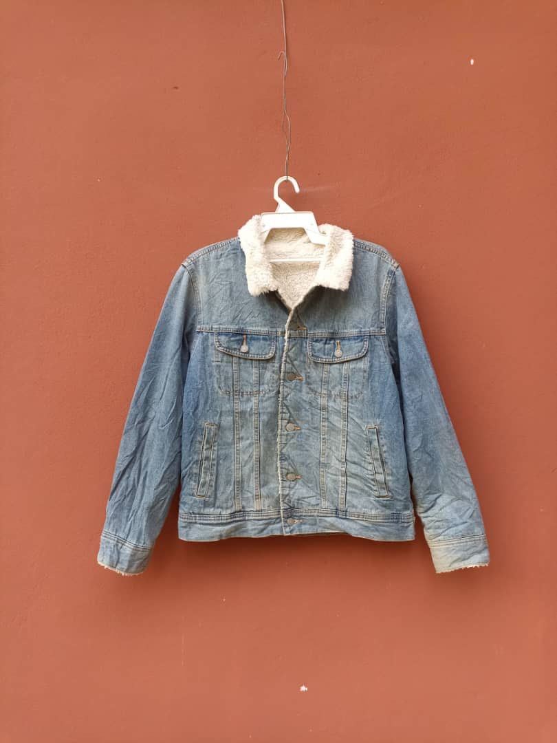 GU × Japanese Brand Gu Denim Sherpa Jacket Size US L / EU 52-54 / 3 - 1 Thumbnail