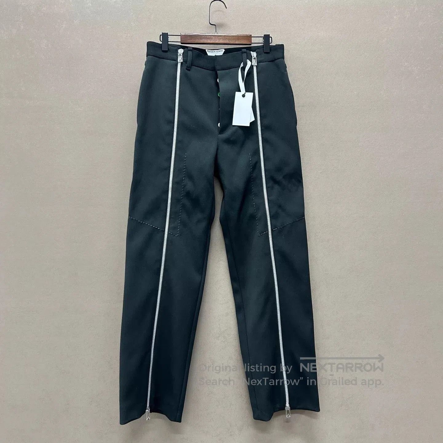 Bottega Veneta Black Zip-Detail High-Waist Casual Pants Size 32. Size US 32 / EU 48 - 1 Thumbnail