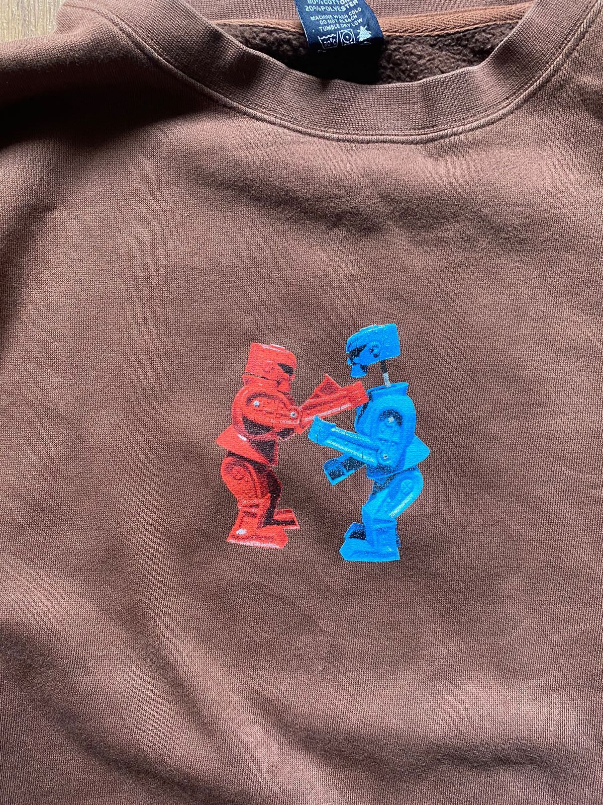 Stussy × Vintage Vintage Stussy Robot Rock'EM, Sock'em crewneck Size US L / EU 52-54 / 3 - 3 Thumbnail