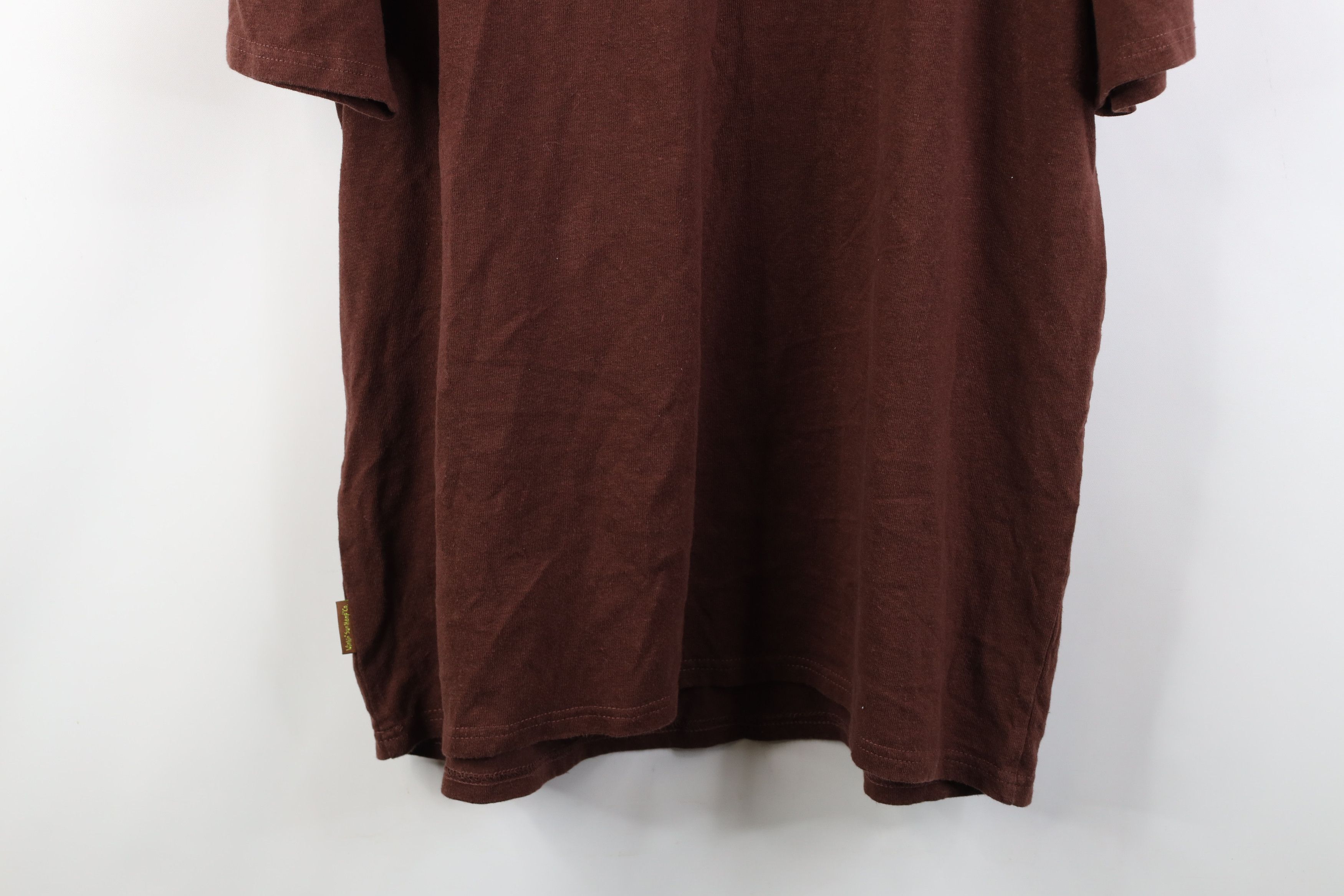 Vintage Vintage Y2K Streetwear Hemp Organic Cotton T-Shirt Brown Size US XXL / EU 58 / 5 - 13 Thumbnail