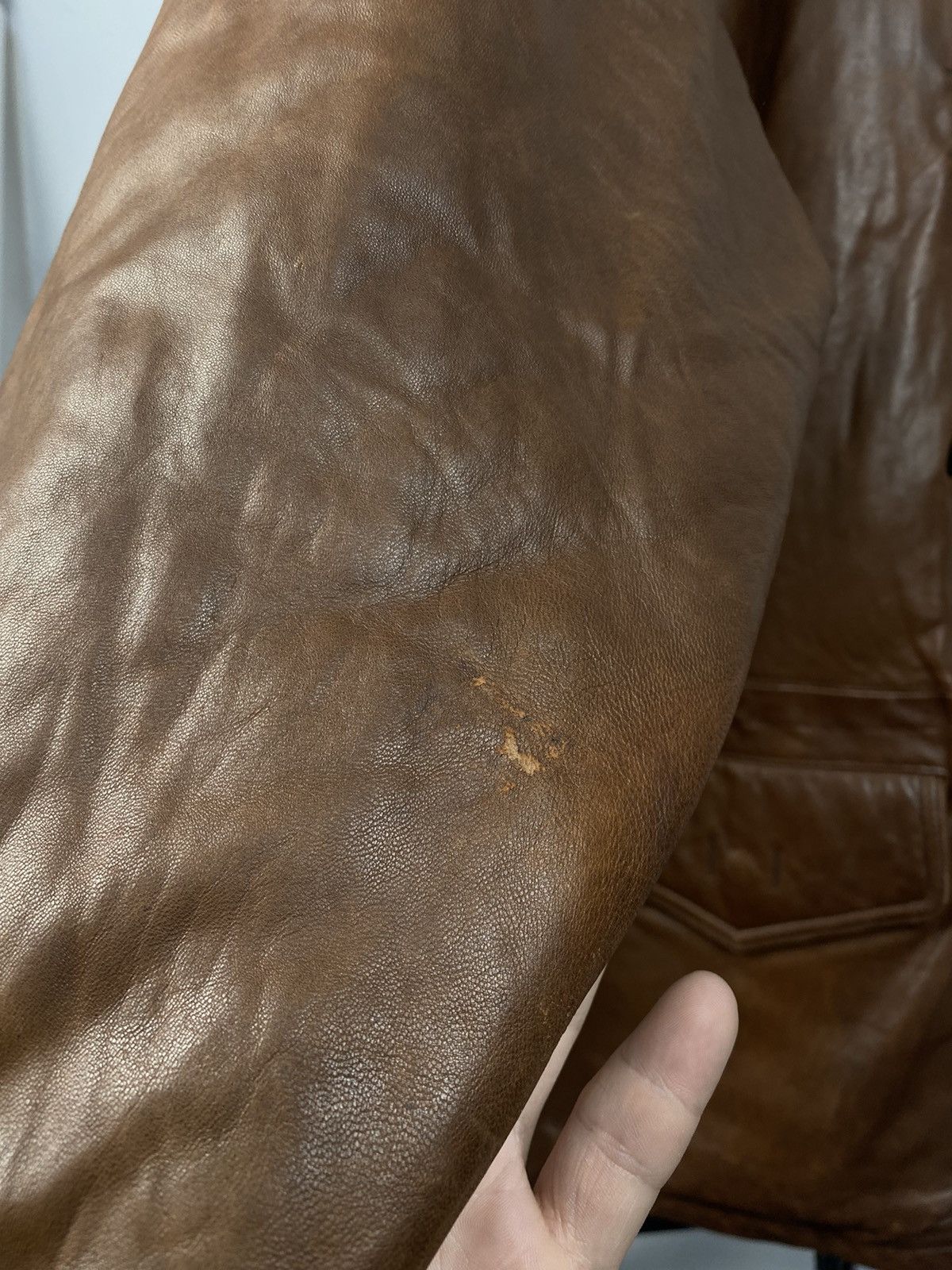 Japanese Brand × Leather Vintage Crazy Leonardo Japanese Real Leather Coat Jacket Size US L / EU 52-54 / 3 - 14 Thumbnail
