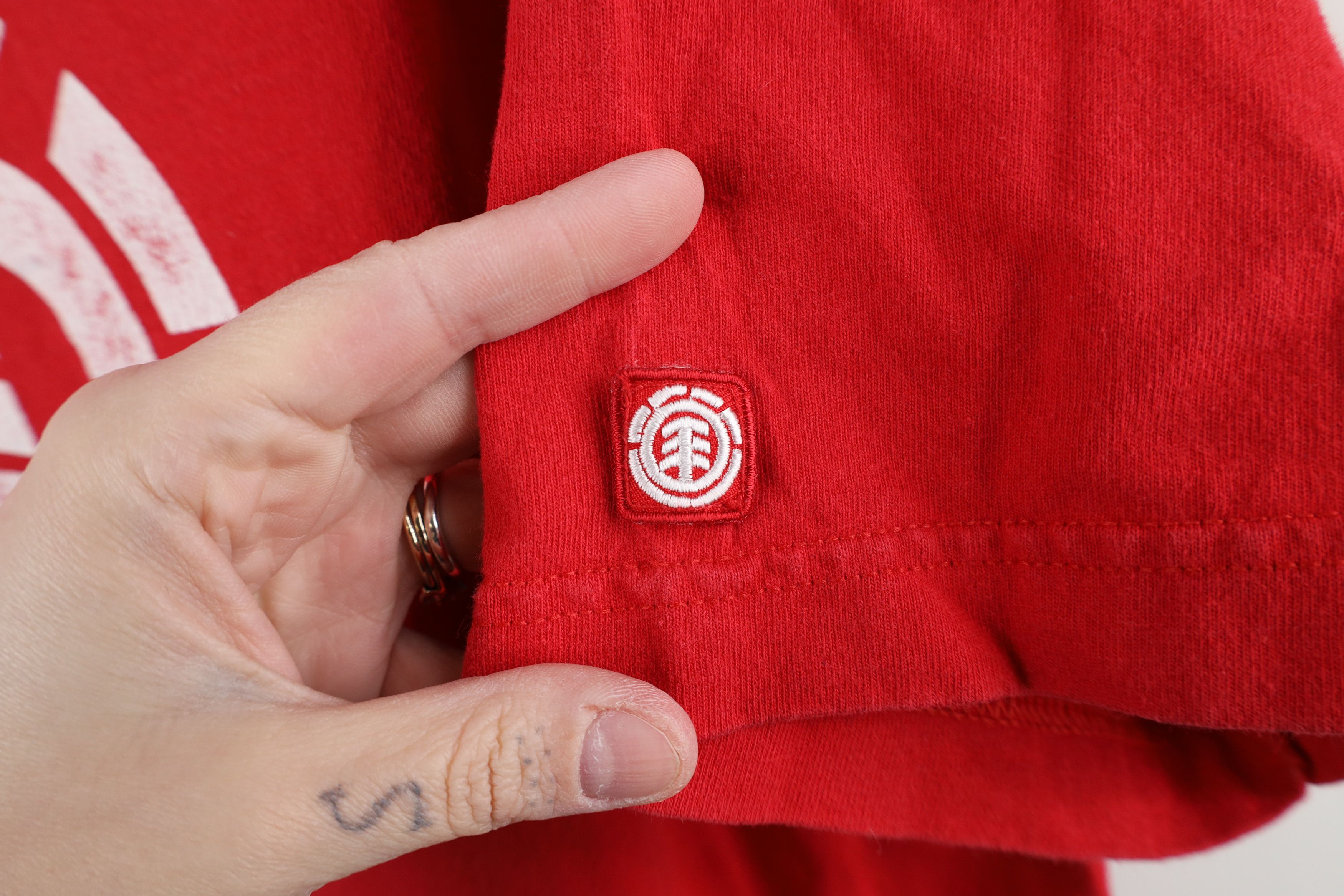 Element × Vintage Vintage 90s Y2K Element Skateboards T-Shirt Red Cotton Size US L / EU 52-54 / 3 - 4 Thumbnail