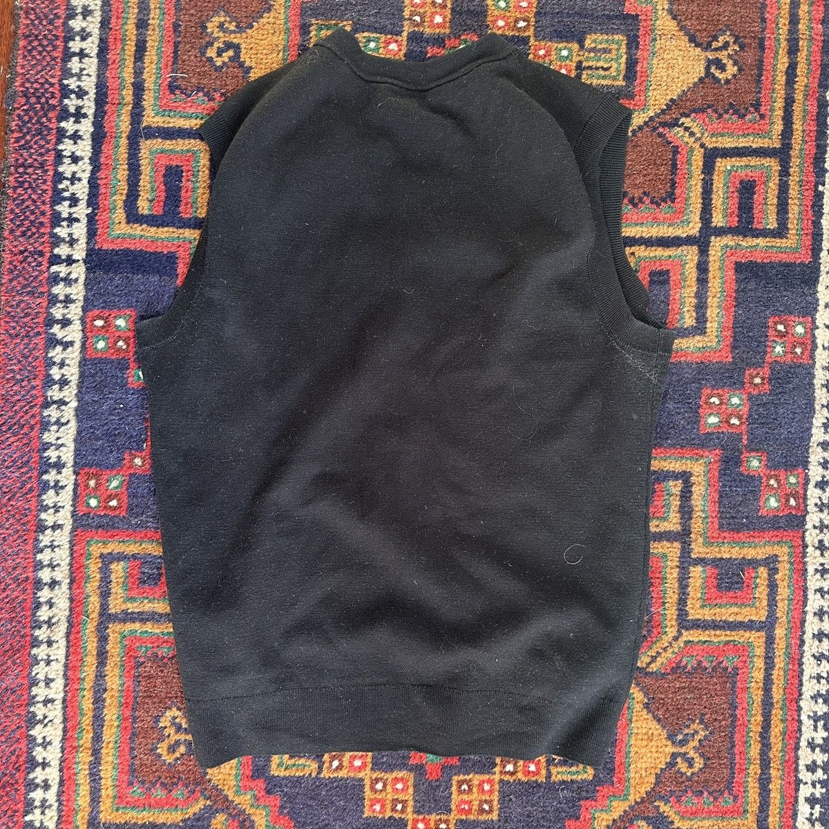 Cos COS V-Neck Milano-Knit Wool Vest Black Size US M / EU 48-50 / 2 - 3 Thumbnail