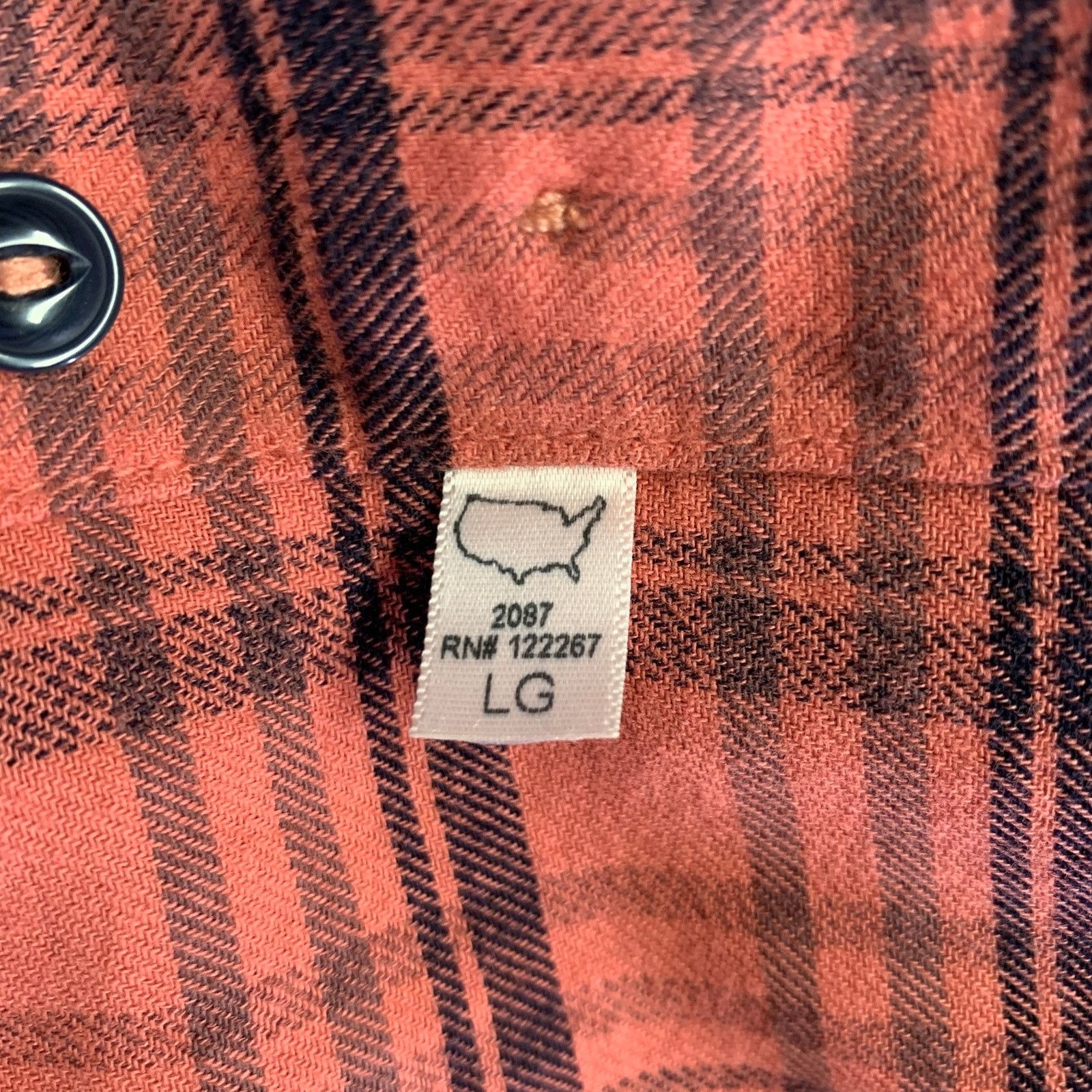 Other Grey Brick Plaid Cotton One Pocket Long Sleeve Shirt Size US L / EU 52-54 / 3 - 5 Thumbnail
