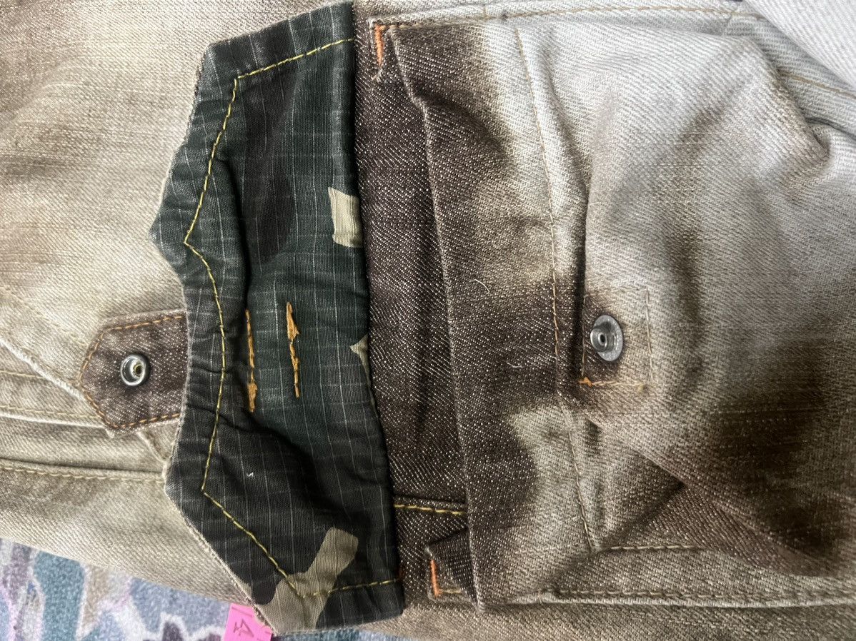 Japanese Brand FLARED💥1 of 1‼️EDWIN BUSHPANT BROWN FADED DISTRESSED DENIM Size US 31 - 14 Thumbnail