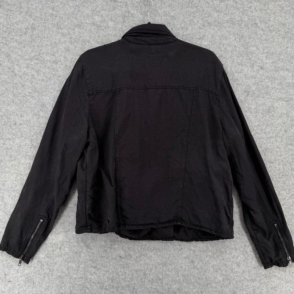 Rails Rails Coal Asymmetric Zip Moto Jacket Vintage Washed Black Size XL / US 12-14 / IT 48-50 - 4 Thumbnail