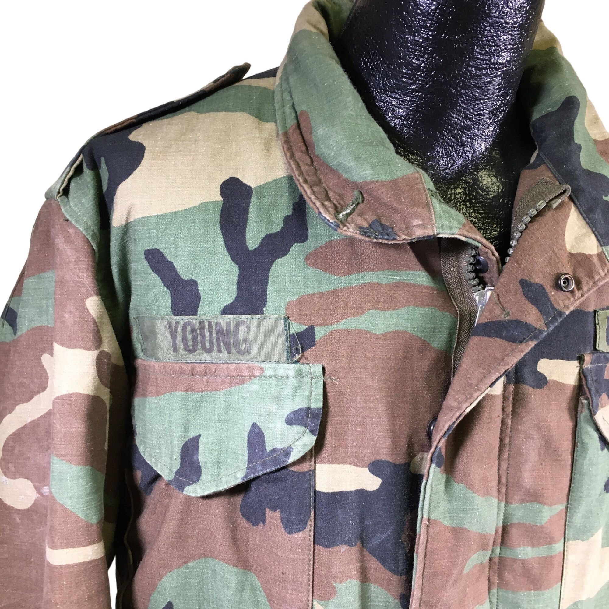 Other Vtg USA Military CAMOUFLAGE Combat Field Coat Army Jacket Size US XL / EU 56 / 4 - 4 Thumbnail