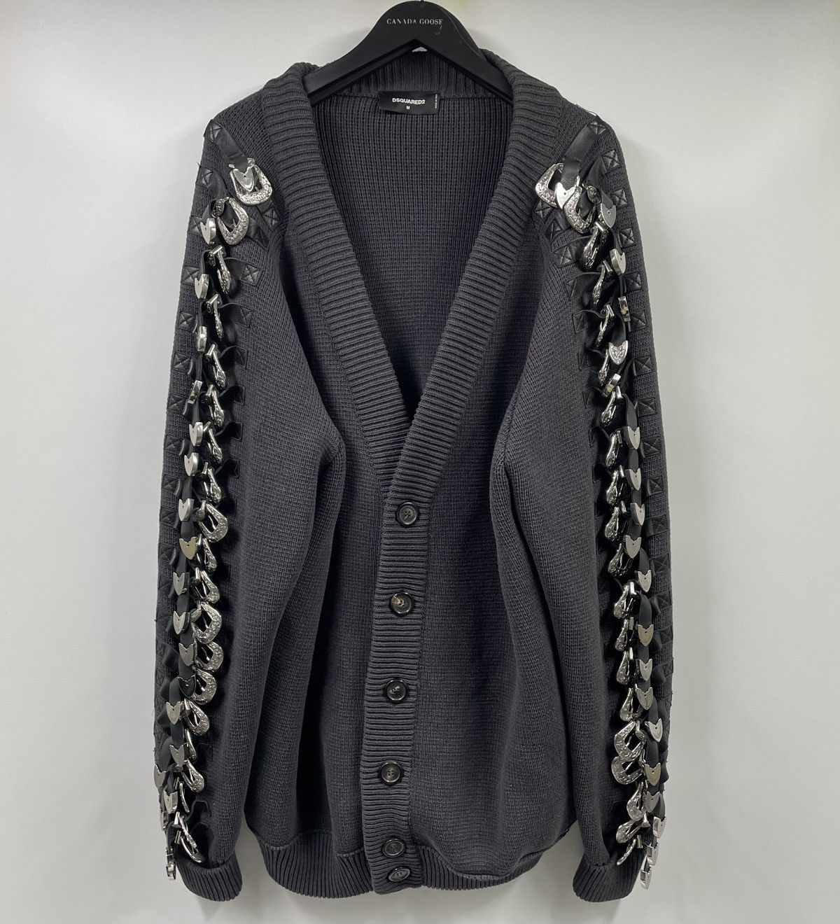 Dsquared2 DSQUARED2 SS18 Buckle Knitted Grey Oversized Cardigan M Size US M / EU 48-50 / 2 - 16 Thumbnail