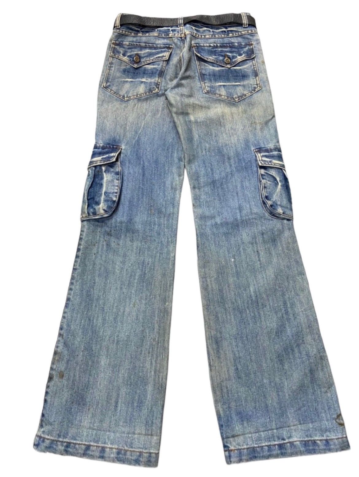 If Six Was Nine × Le Grande Bleu (L.G.B.) LGB Kapital Junya Style Flared Jeans With Leather Belt Size US 30 / EU 46 - 2 Thumbnail