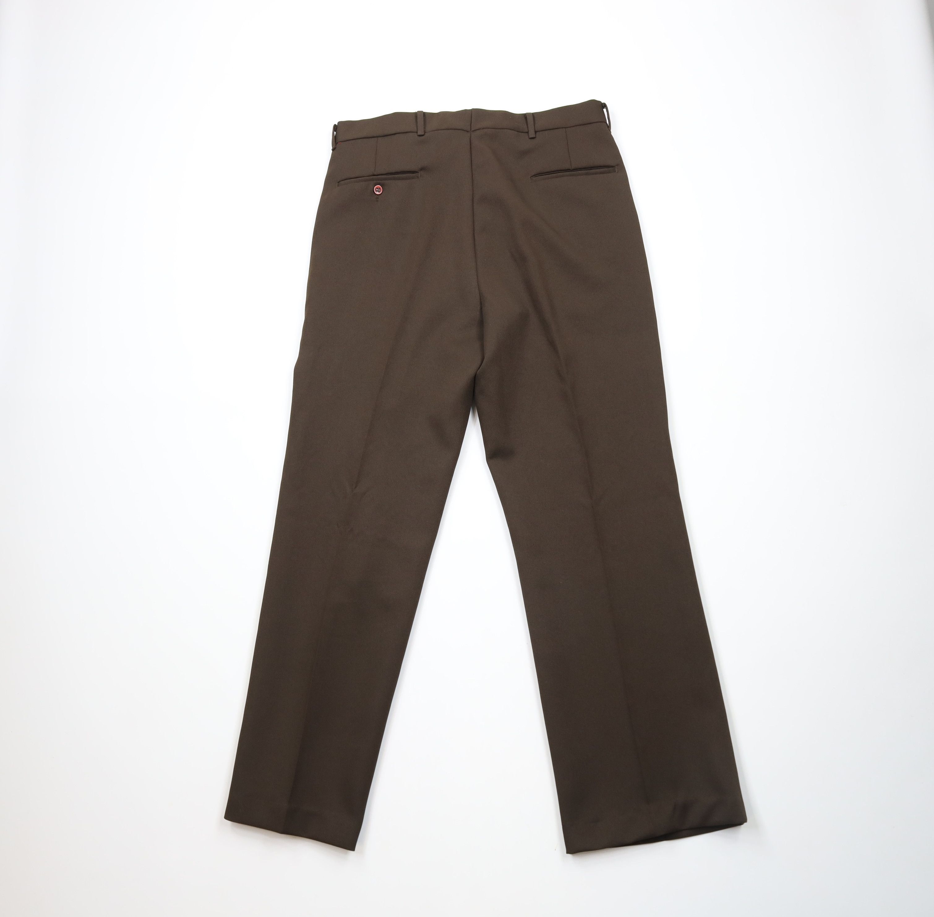 Vintage Vintage 70s Streetwear Flared Wide Leg Chino Pants Brown USA Size US 34 / EU 50 - 10 Thumbnail