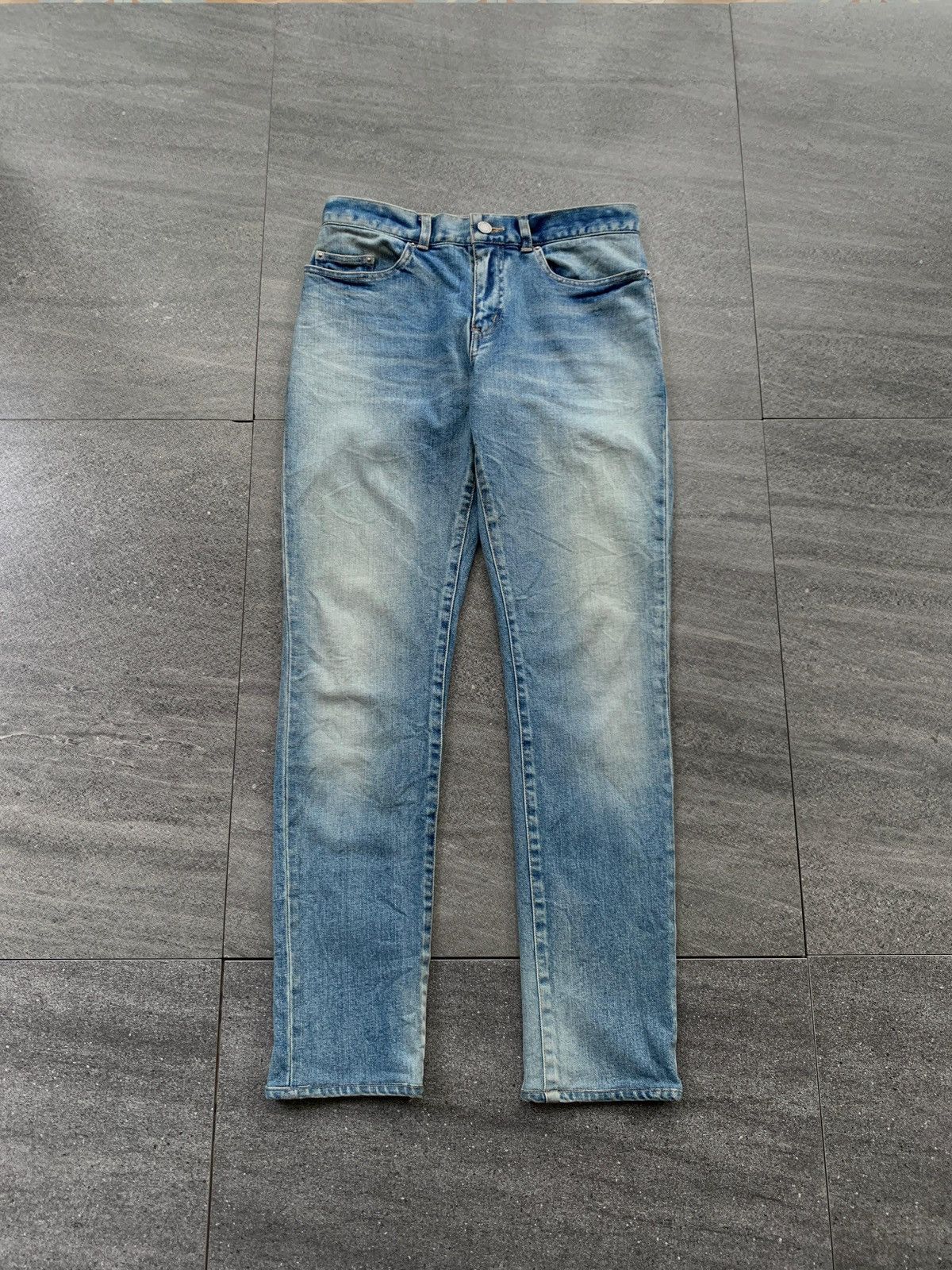 Saint Laurent Paris FREE TAX! D03 Light Wash Skinny Denim Jeans Size US 31 - 1 Thumbnail