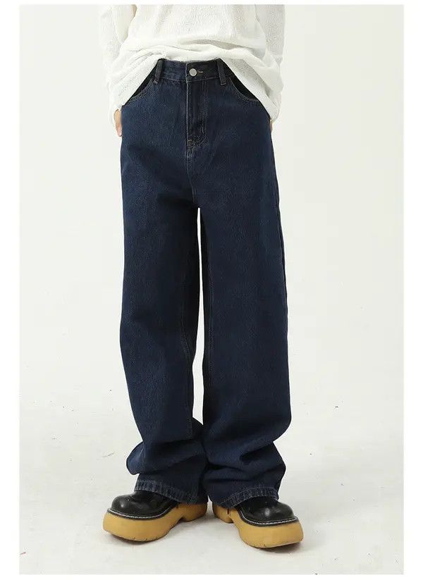 Japanese Brand Kumiko x Mami Dark blue mid-rise slim straight jeans Size US 32 / EU 48 - 8 Thumbnail