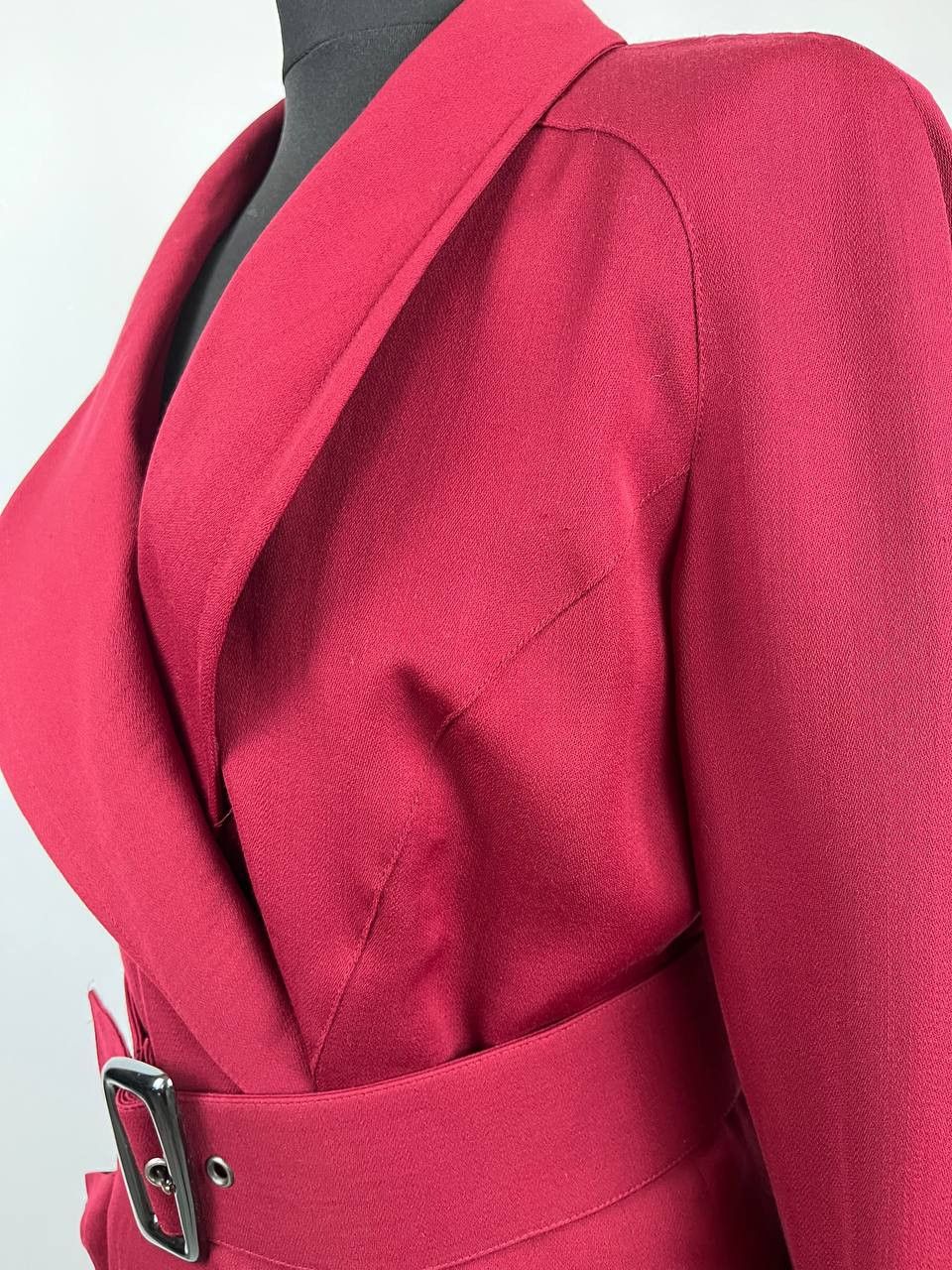 Thierry Mugler Archive Thierry Mugler Paris Burgundy Wool Blazer Dress Size M / US 6-8 / IT 42-44 - 6 Thumbnail