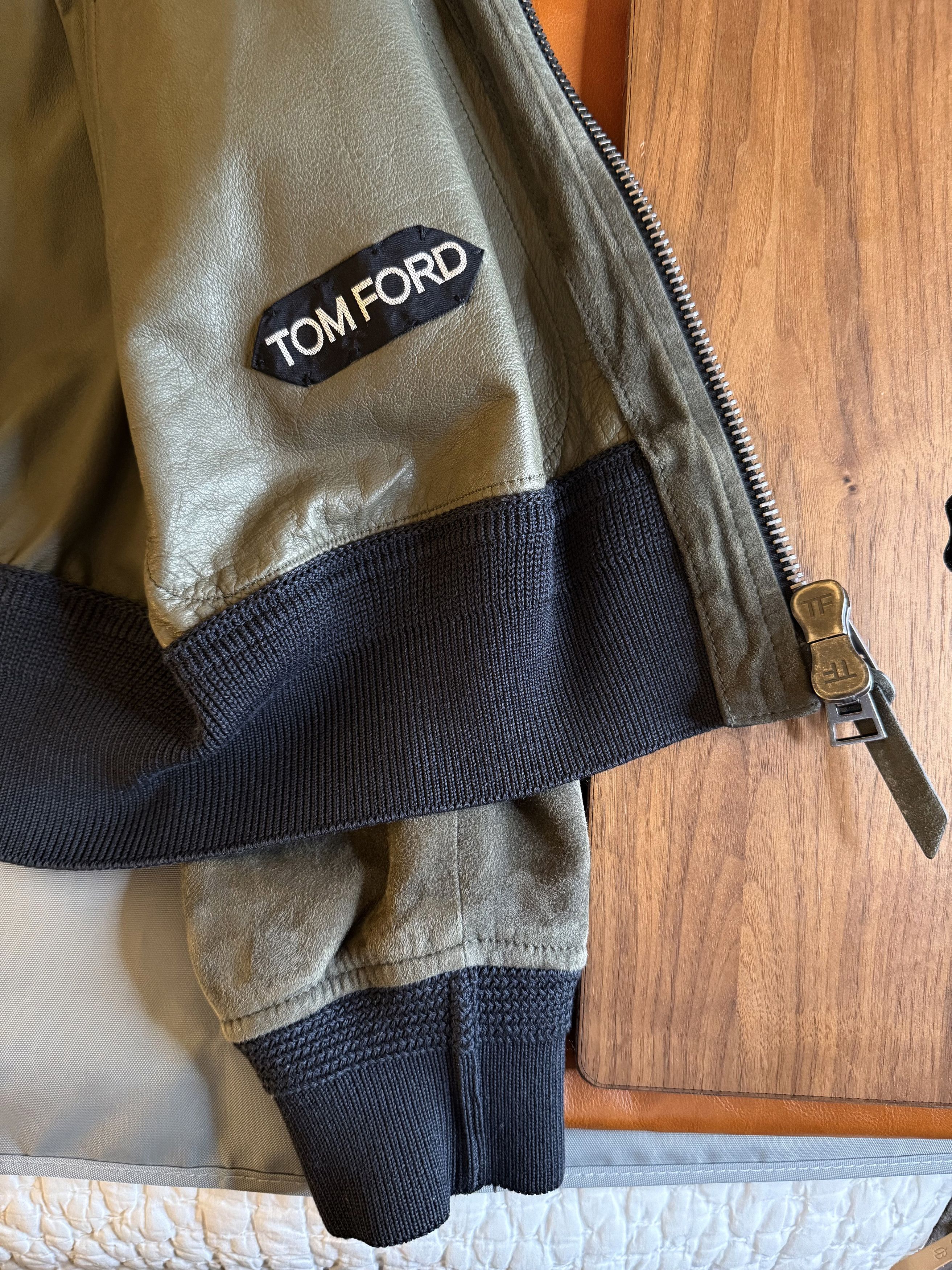 Tom Ford Coveted Rare $6,300 w/tax TOM FORD Green Suede Jacket Size US L / EU 52-54 / 3 - 21 Thumbnail