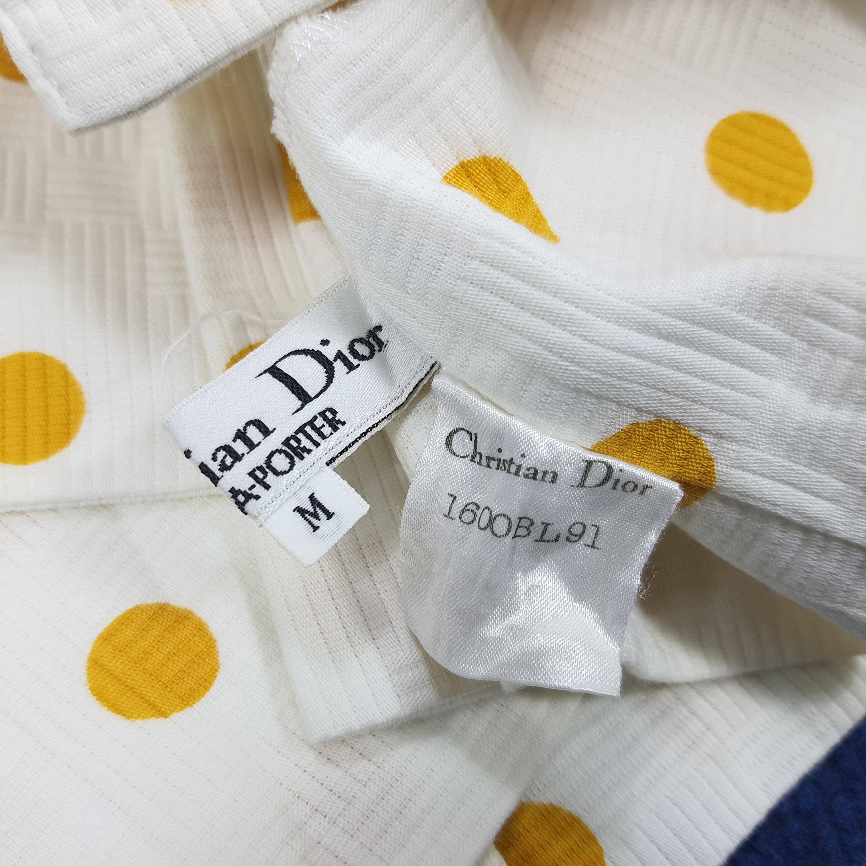 Christian Dior Monsieur × Vintage Vintage Christian Dior Pret A Porter Polka Dot Blouses Size S / US 4 / IT 40 - 4 Thumbnail