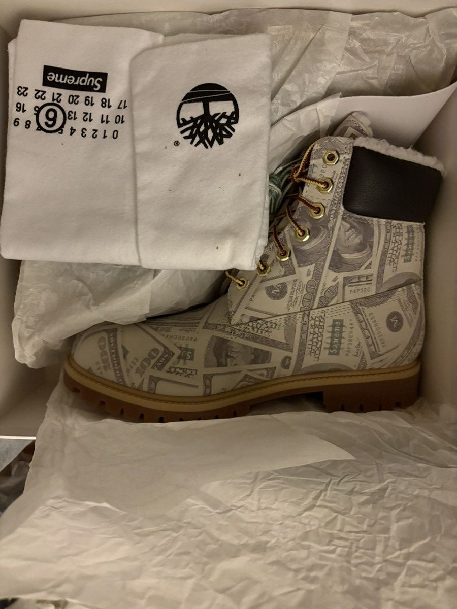 Maison Margiela × Supreme Supreme x Maison Margiela MM6 $100 Money Timberland Boot 9.5 Size US 9.5 / EU 42-43 - 5 Thumbnail