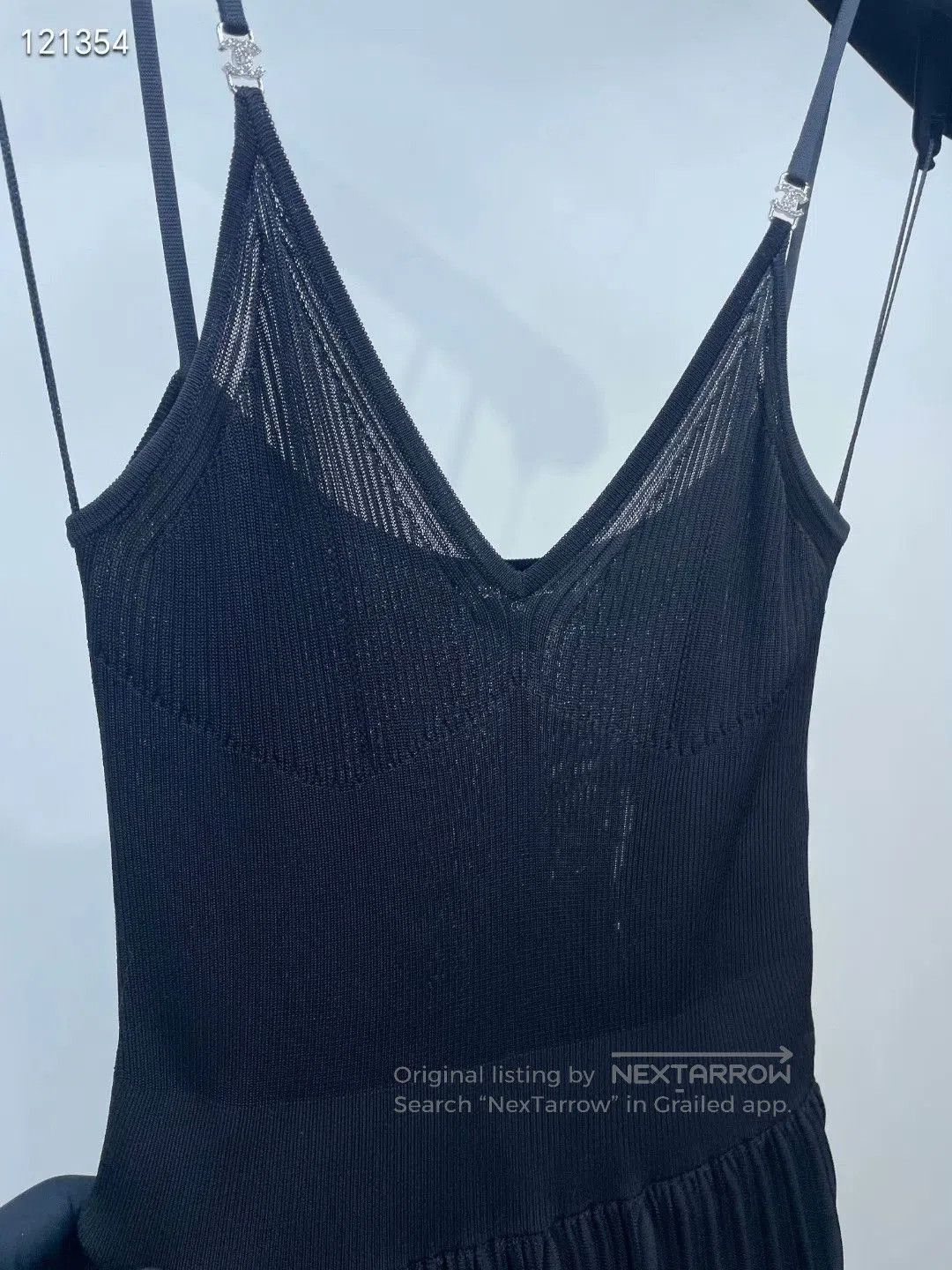 Chanel Chanel 23P Black Knit Camisole Dress. Size XXS / US 00 / IT 34 - 4 Thumbnail
