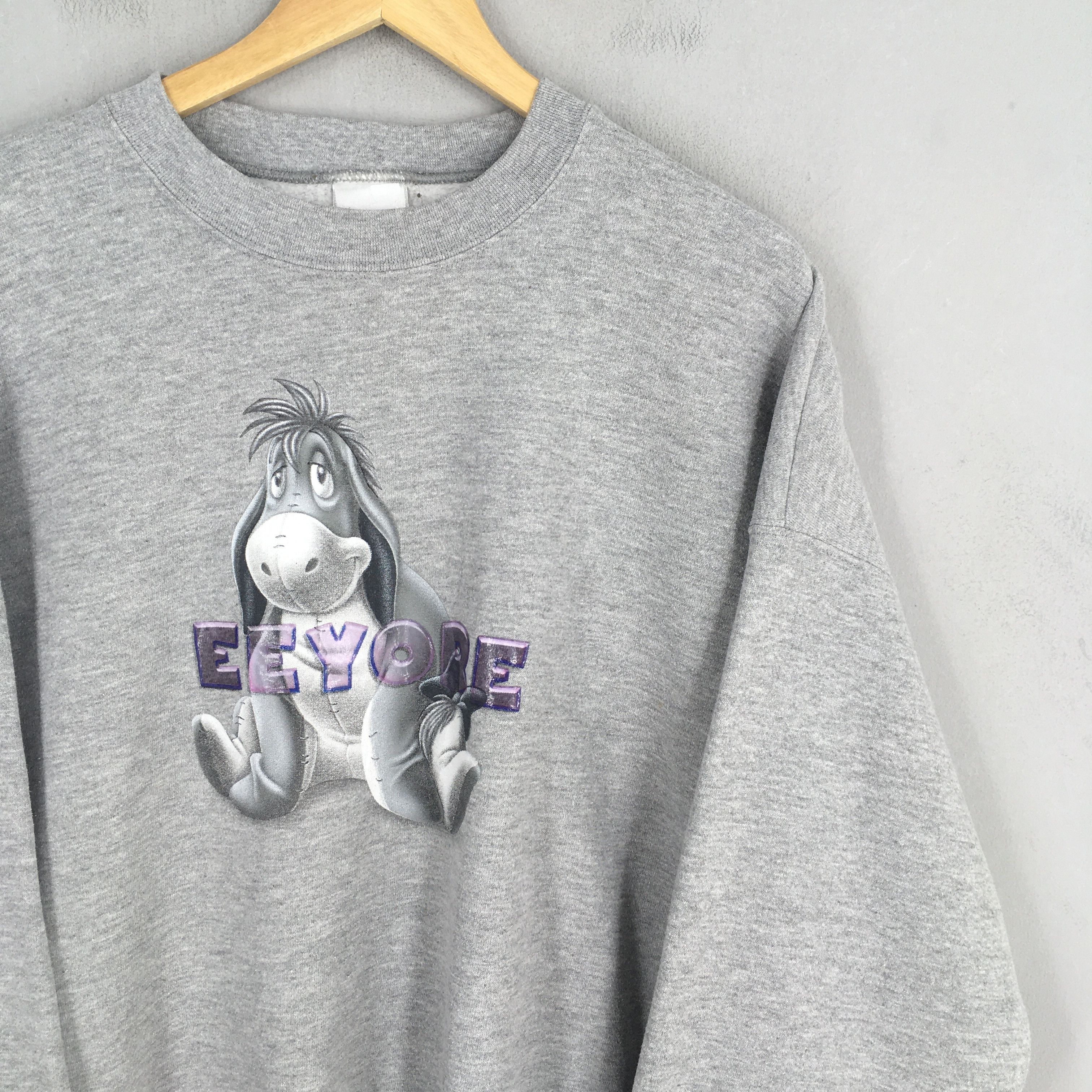 Disney Vintage 90s Eeyore Winnie The Pooh Sweatshirt XXLarge Size US XXL / EU 58 / 5 - 2 Thumbnail