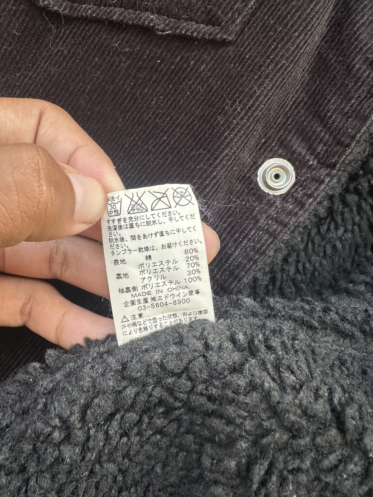 Wrangler 👹Wrangler Coat Fleece Lined Corduroy Long Jacket Size US L / EU 52-54 / 3 - 11 Thumbnail
