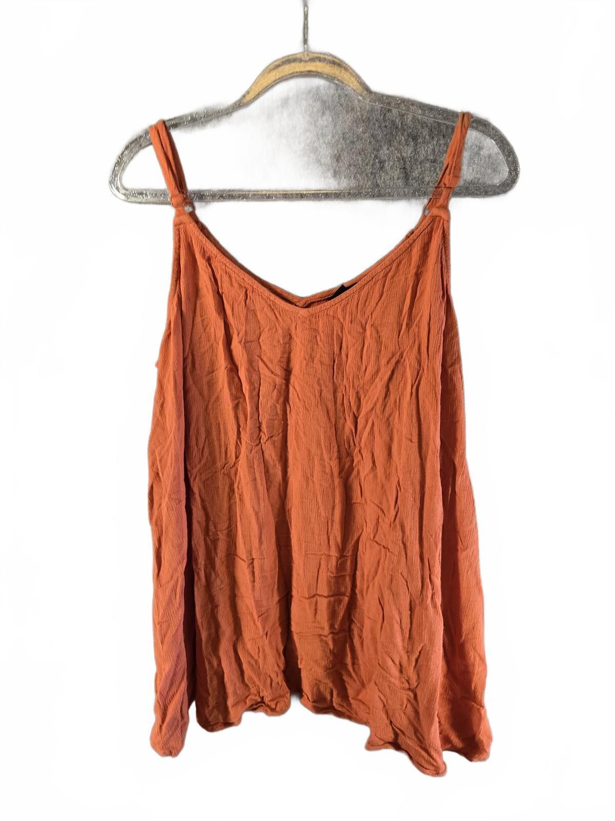 Other Torrid 3X Burn Orange Crinkle Cami Boho Resort Festival Size 3XL / US 20-22 - 3 Thumbnail