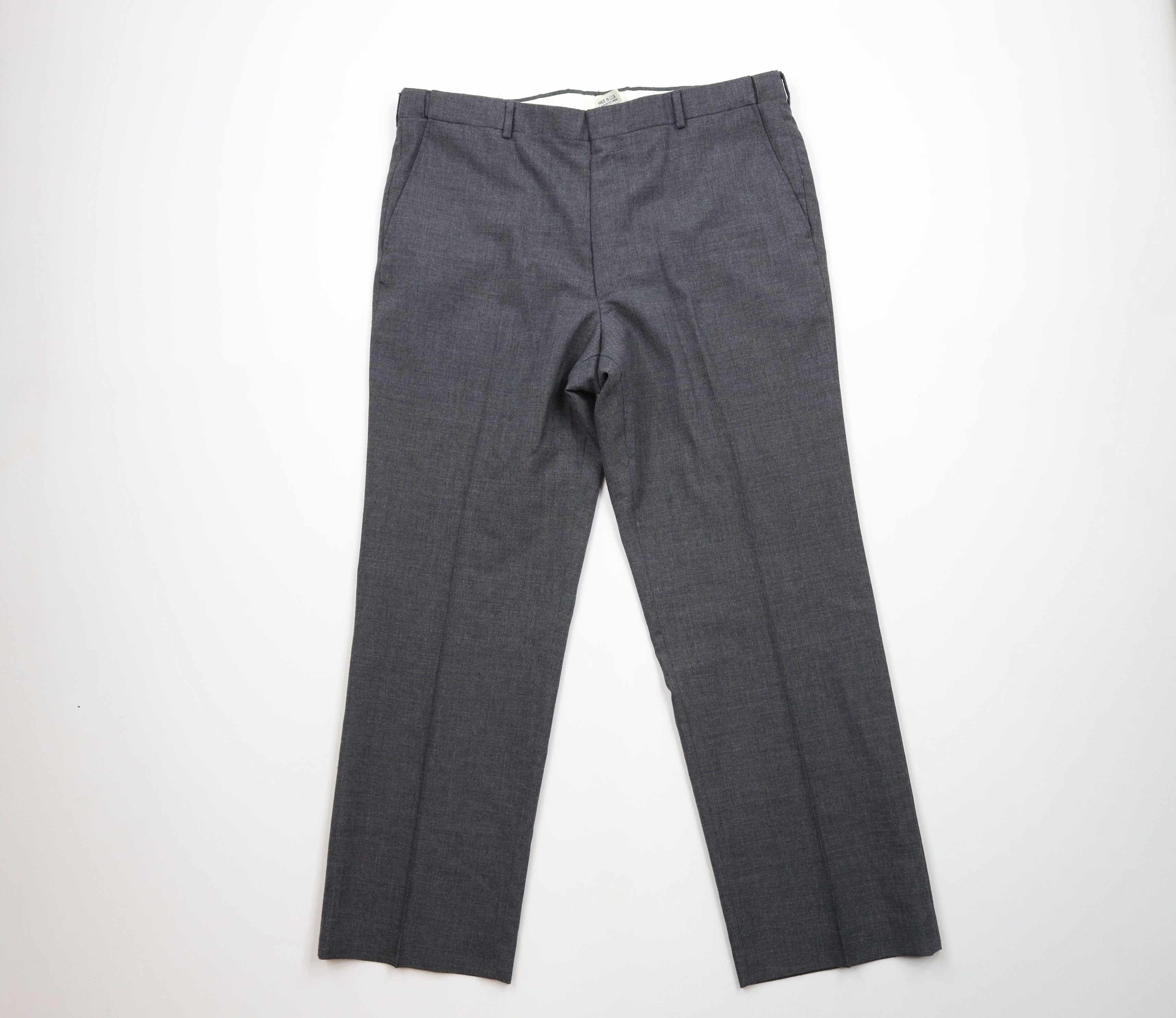 Vintage Vintage 90s Streetwear Wide Leg Chino Pants Heather Gray USA Size US 38 / EU 54 - 1 Thumbnail