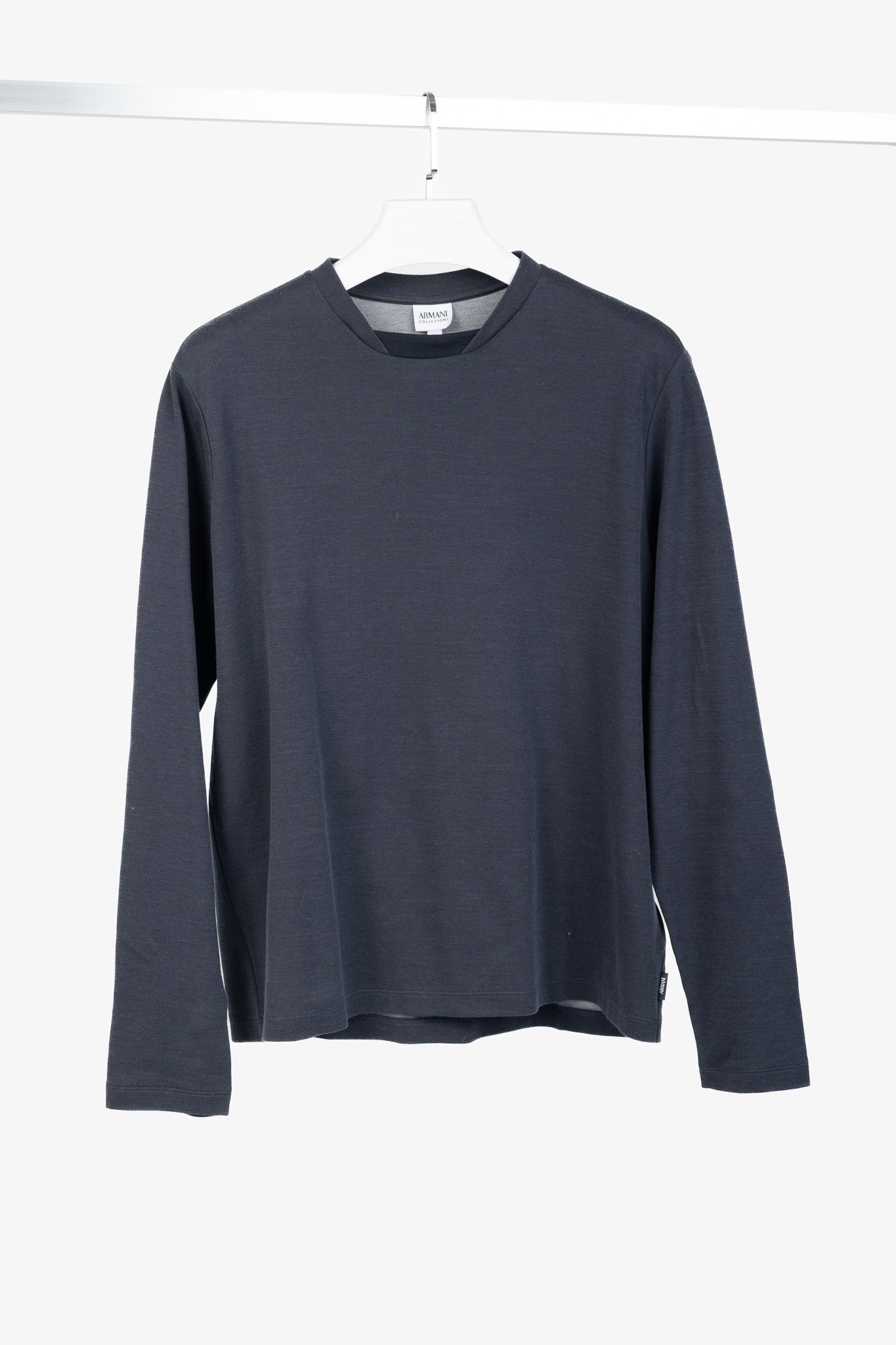 Armani Collezioni Armani Collezioni Jersey Layered-Crewneck T-Shirt Size US M / EU 48-50 / 2 - 1 Thumbnail