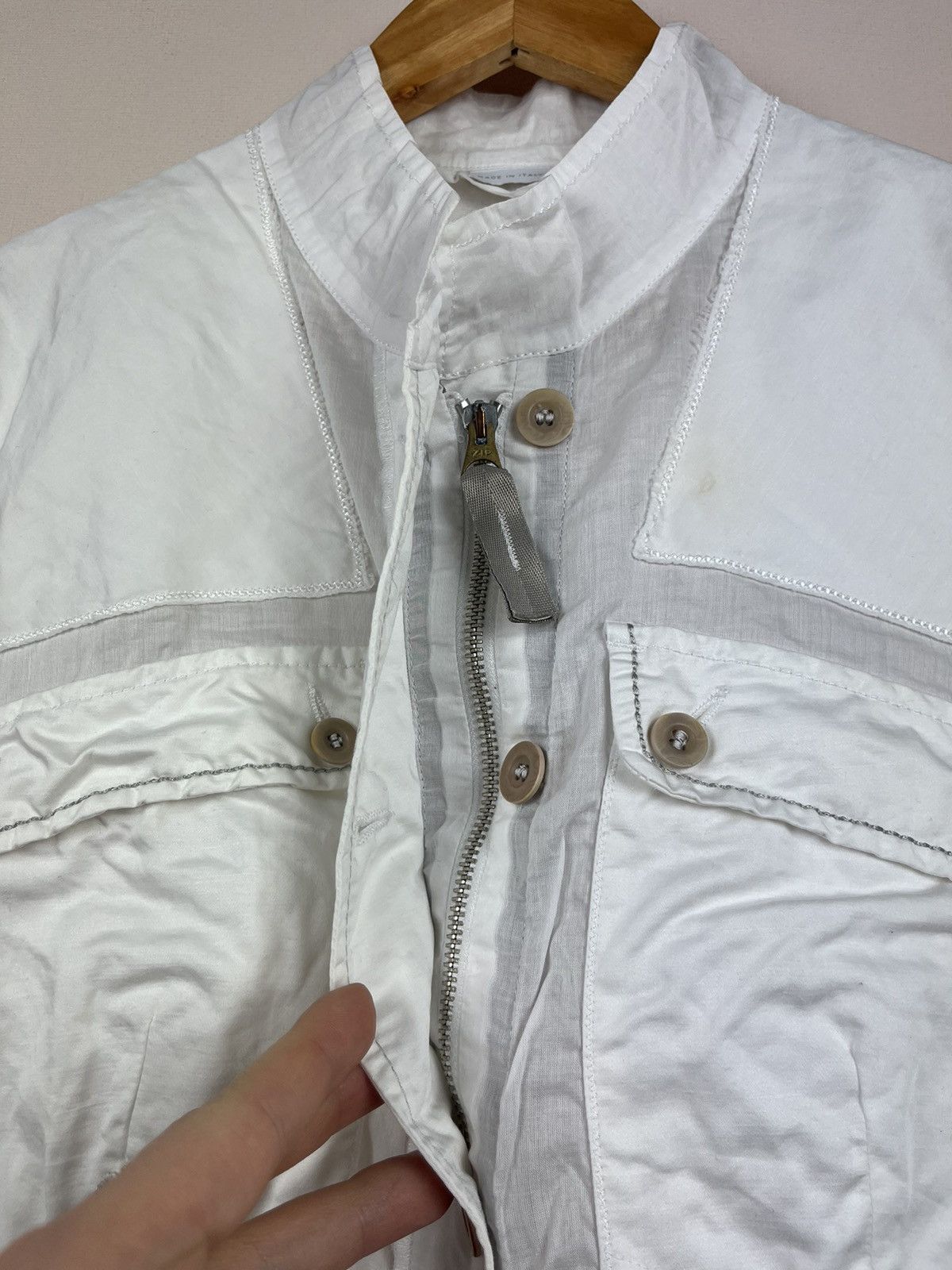 Marithe + Francois Girbaud Marithe Francois Girbaud Vintage Lightweight Linen Jacket Size XL / US 12-14 / IT 48-50 - 10 Thumbnail