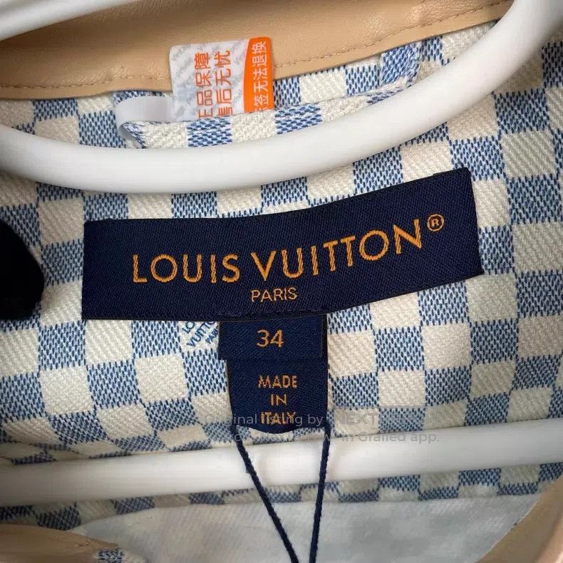 Louis Vuitton Louis Vuitton Light blue and white checkerboard leather ja Size XXS / US 00 / IT 34 - 6 Thumbnail