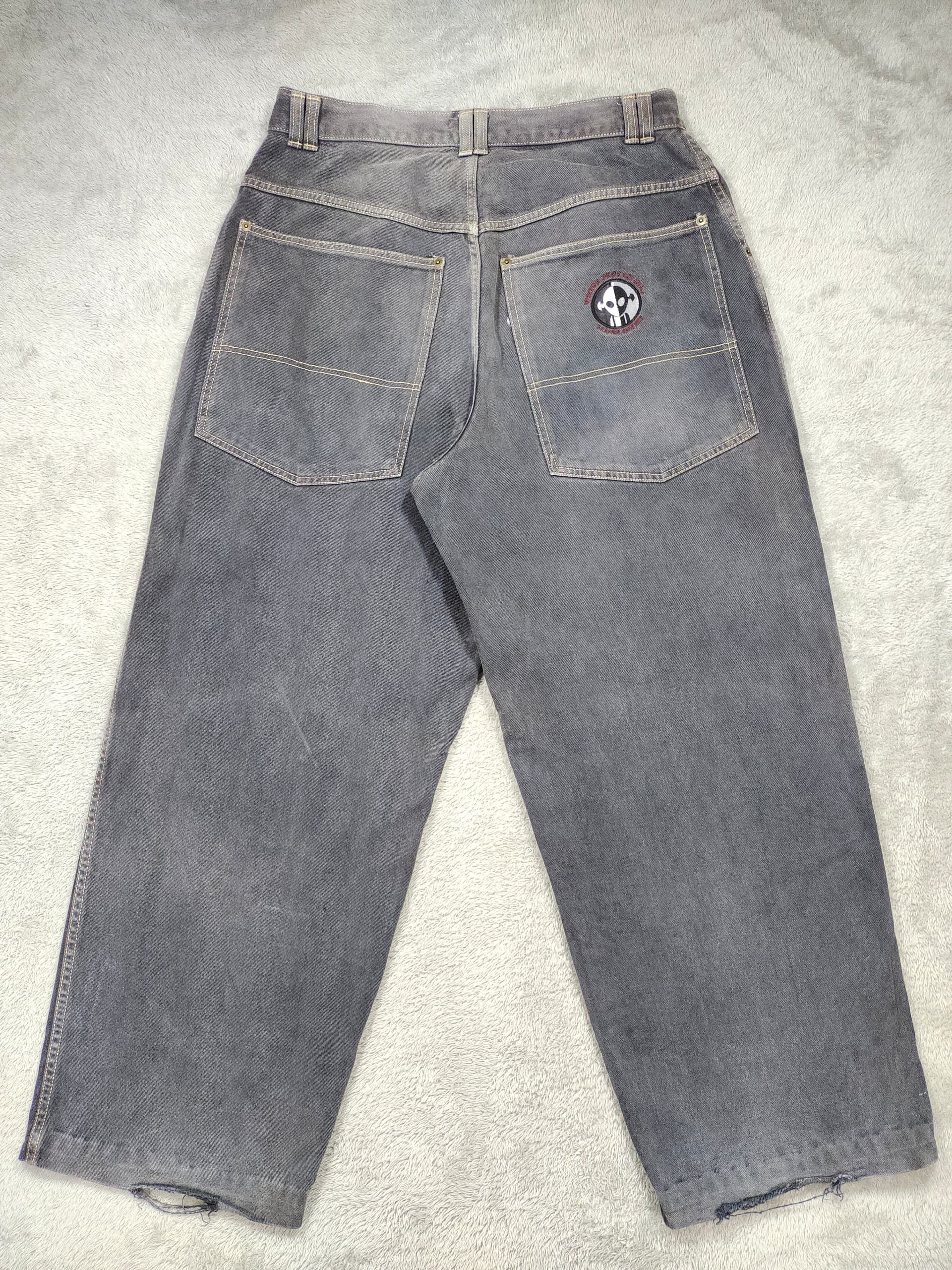 JNCO VINTAGE DISTRESSED VISITOR PRODUCTION BAGGY JEANS Size US 35 - 3 Thumbnail