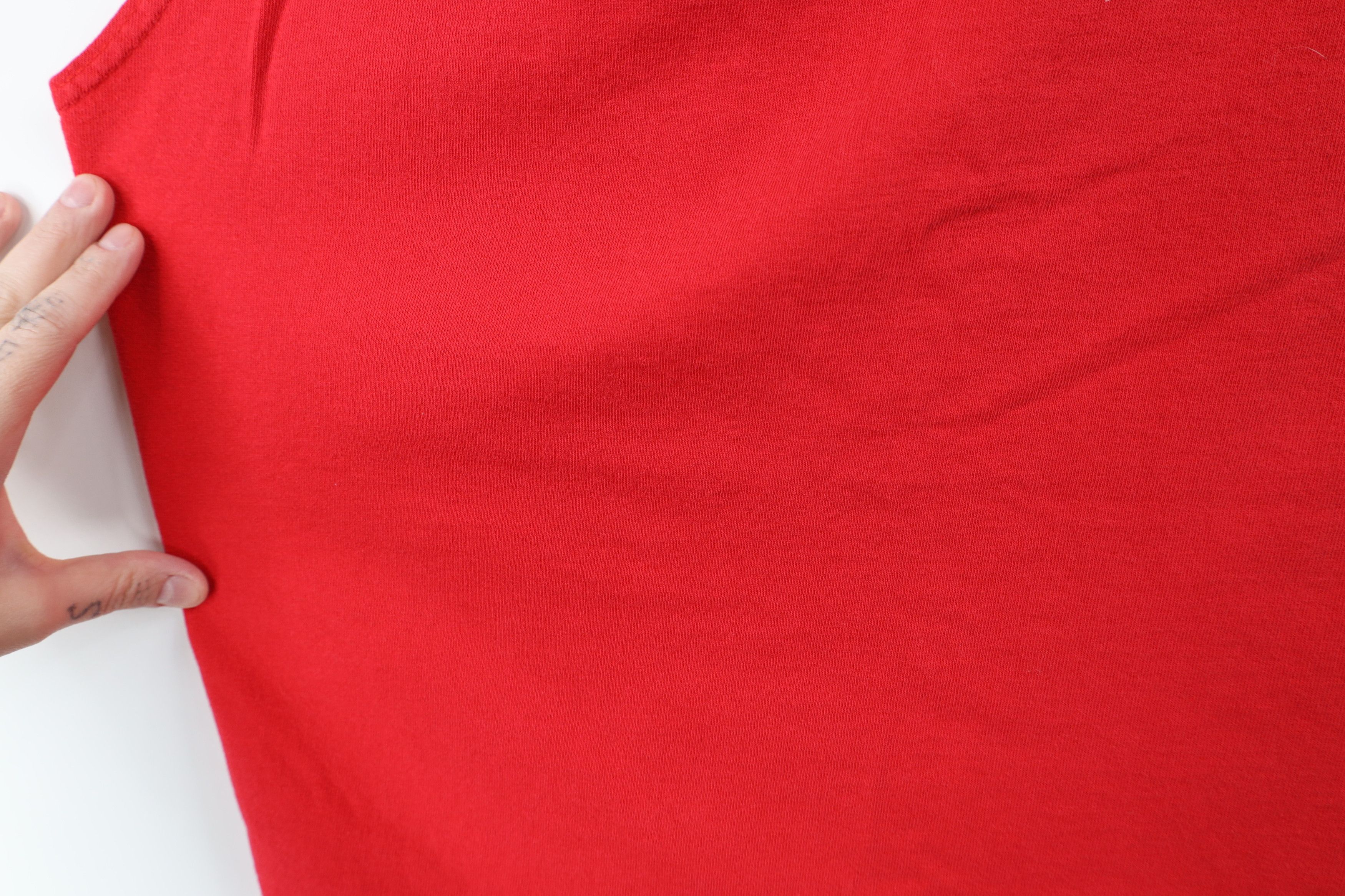 Vintage Vintage 90s Streetwear Blank Tank Top T-Shirt Cotton Red USA Size US XL / EU 56 / 4 - 5 Thumbnail