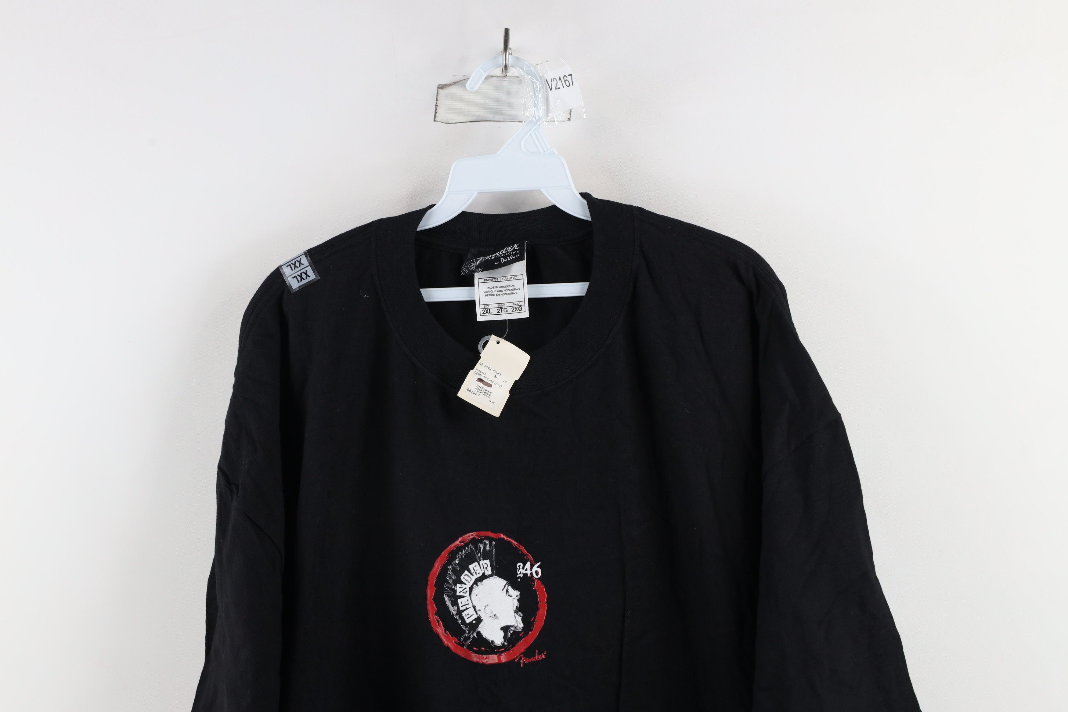 Fender × Vintage Deadstock Vintage 90s Fender Guitar Band T-Shirt Black Size US XXL / EU 58 / 5 - 2 Thumbnail