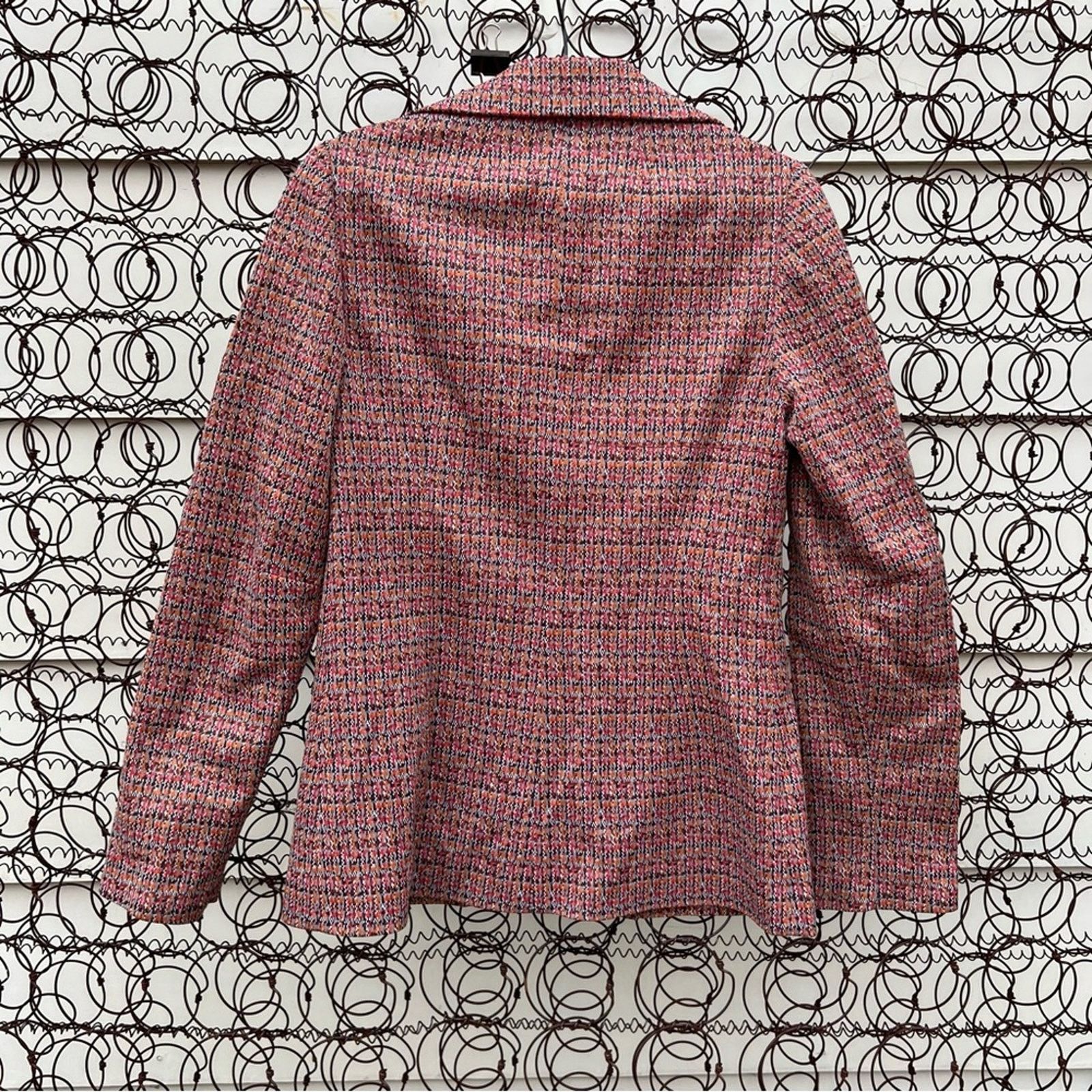 Vintage 70s dagger point lapel collar blazer retro orange rust red Size M / US 6-8 / IT 42-44 - 3 Thumbnail