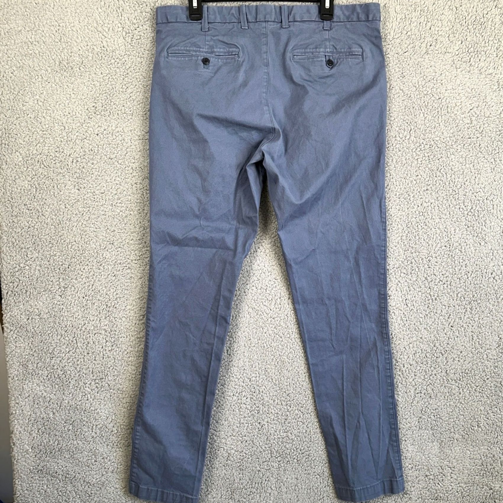 Gap VINTAGE Gap Pants Khaki Men 36X34 Blue Chino Skinny Fit Stretch Flat Front Pocket Casual Size US 36 / EU 52 - 2 Thumbnail