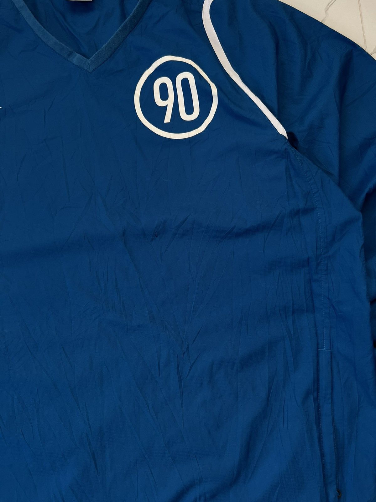 Nike × Vintage 90's NIKE TOTALNINETY RETRO RARE NYLON V-NECK SWEATSHIRT Size US XL / EU 56 / 4 - 5 Thumbnail