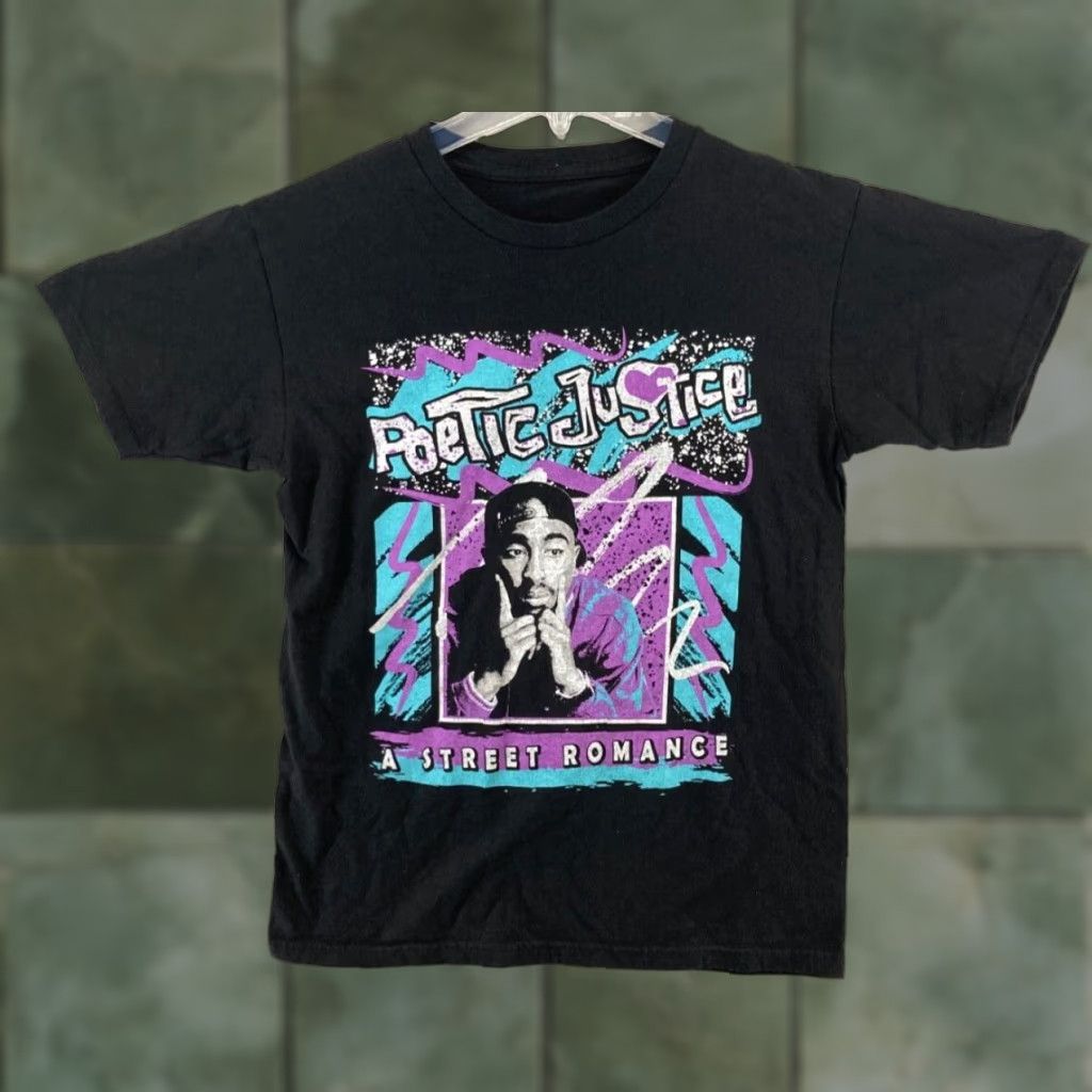 Vintage Poetic Justice Mens TShirt Band Hip Hop Small Black Graphic Print Shirt Men Size US S / EU 44-46 / 1 - 1 Thumbnail