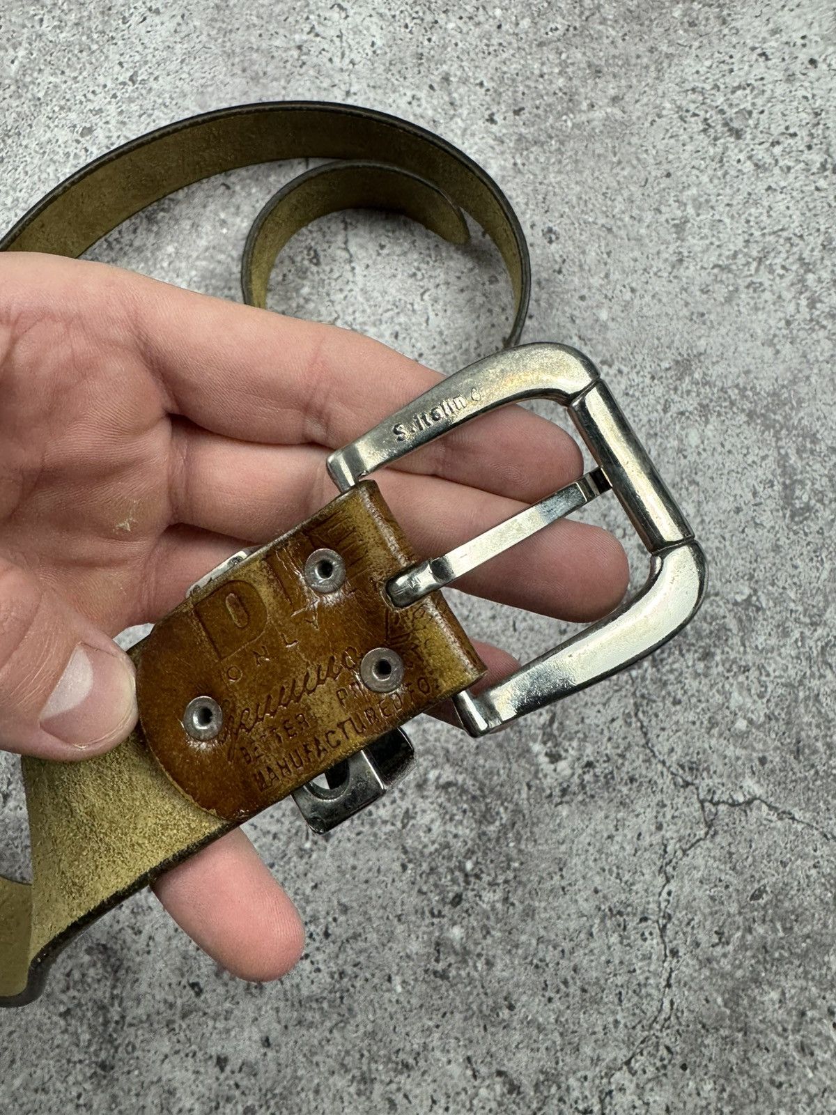 Diesel Diesel Vintage Y2K Japanesse Western Leather Monogram Belt Size ONE SIZE - 11 Thumbnail