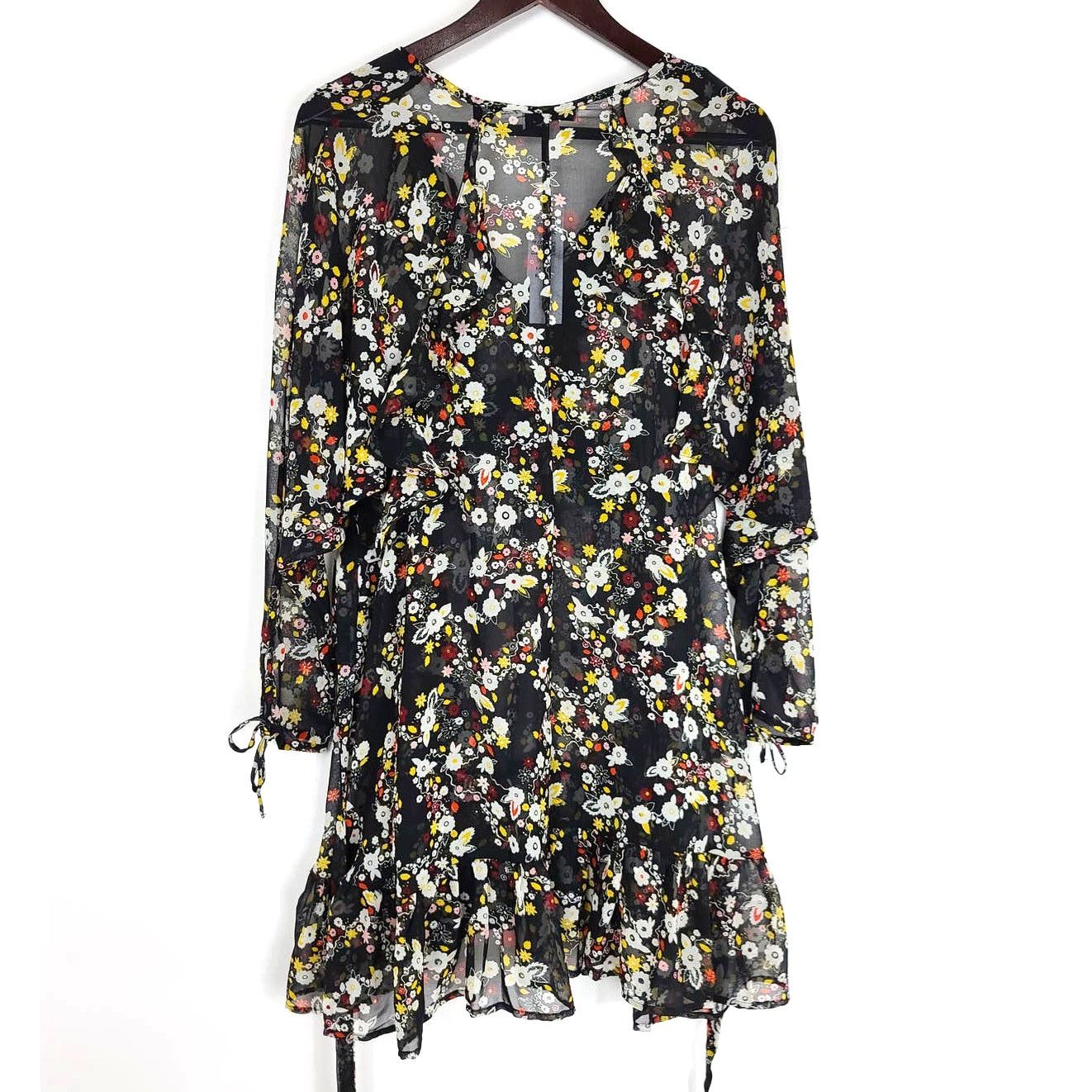 Topshop Topshop Sheer Floral Ruffle Dress NWT Size 10 Size L / US 10 / IT 46 - 3 Thumbnail