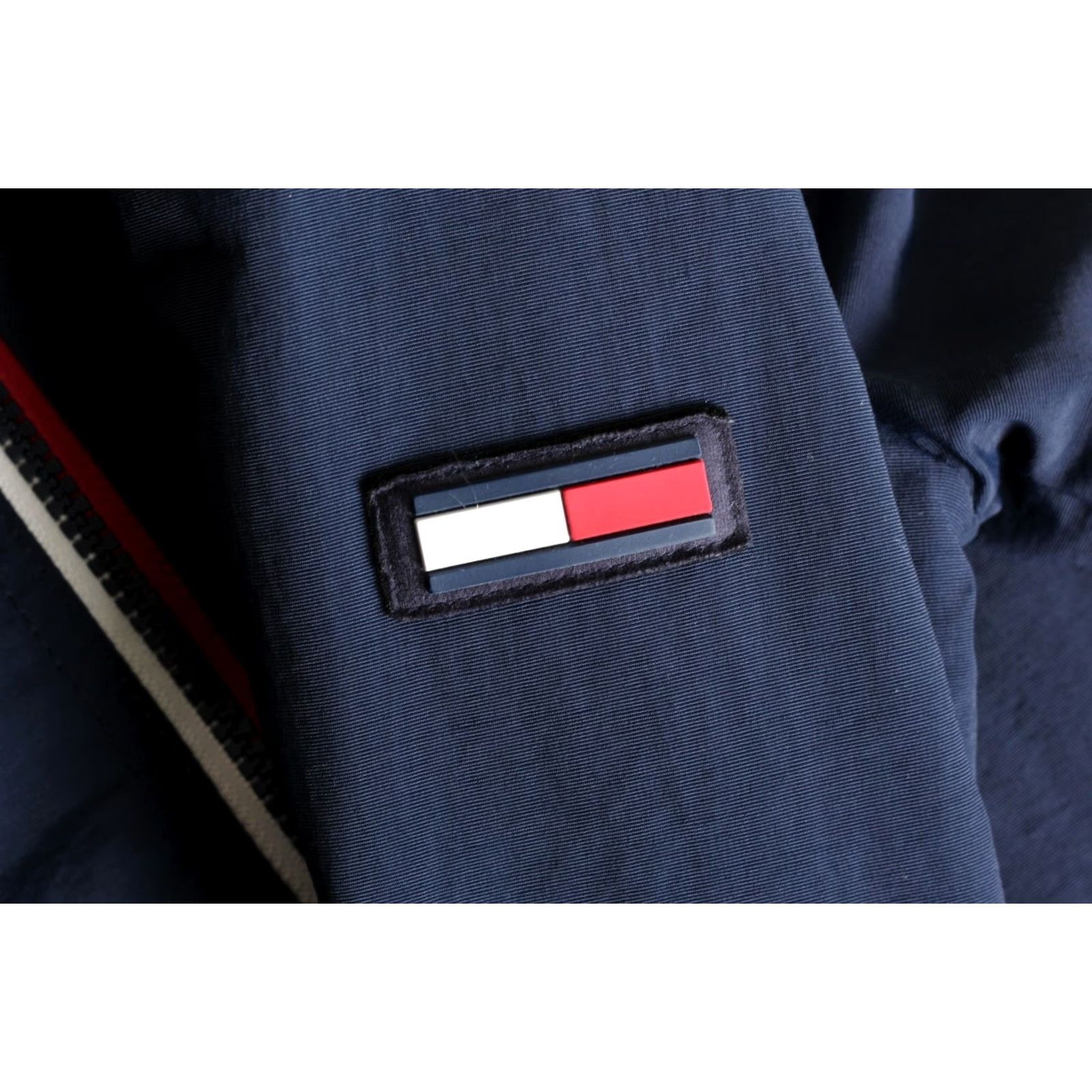Tommy Hilfiger TOMMY HILFIGER JEANS Bomber Jacket Men Size S MJ5106 - Blue, Casual, Regular Fit, Full Zip, Logo, Canvas Jacket Size US 29 - 6 Thumbnail