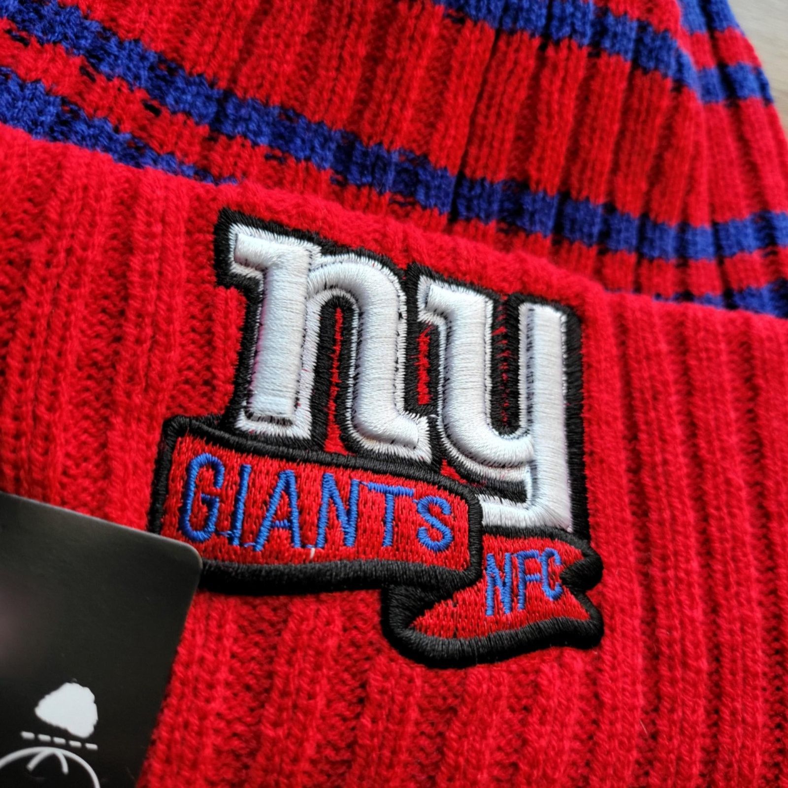Other NWT New York Giants Sports Knit Pom Beanie Fleece Lined OSFA Size ONE SIZE - 2 Thumbnail