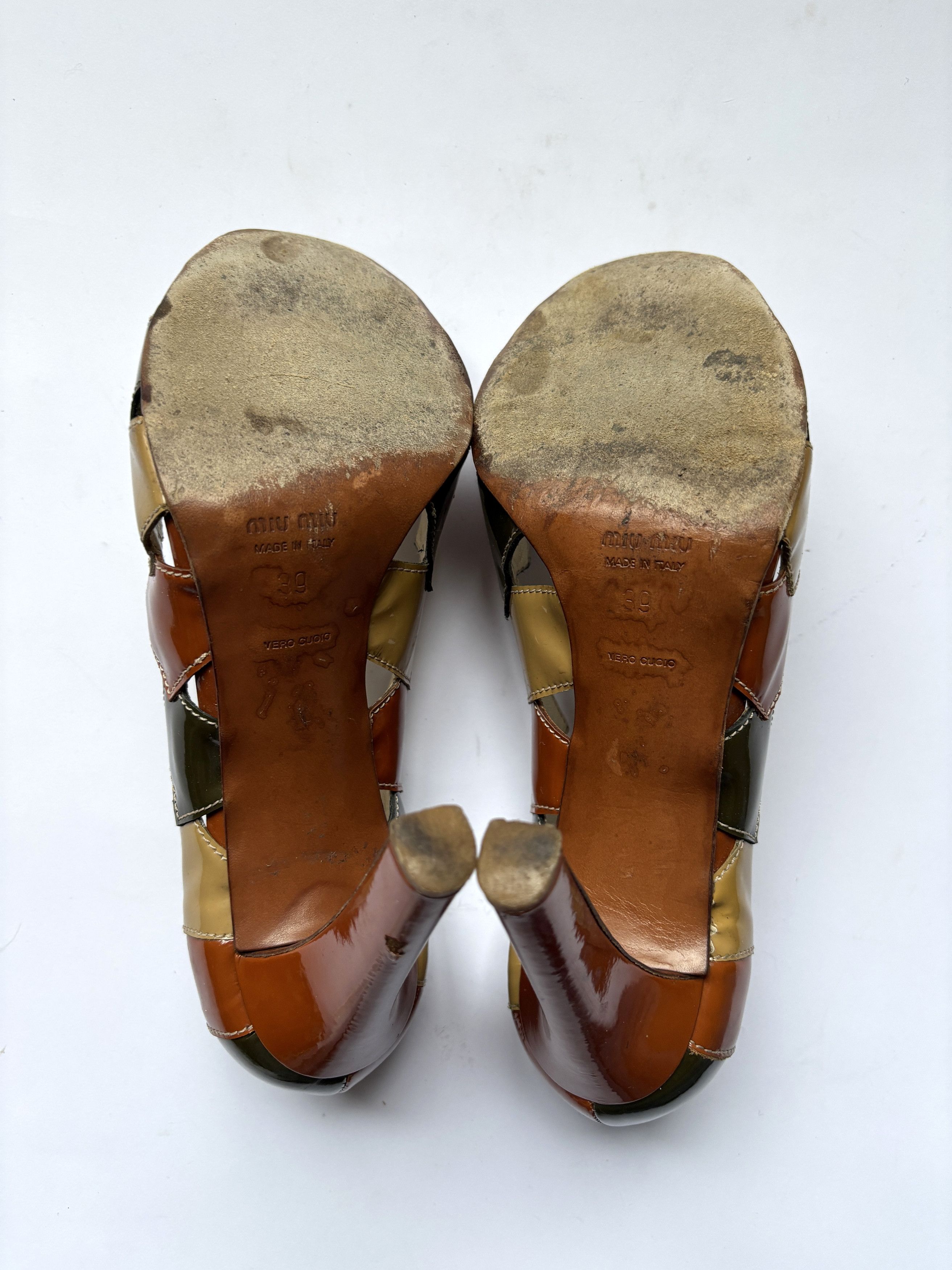 Miu Miu ⚡️QUICK SALE⚡️Miu Miu Patent Peep-Toe Heels Pumps Size US 9 / IT 39 - 12 Thumbnail