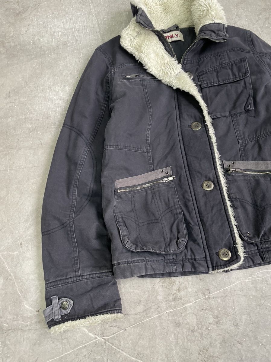 Hysteric Glamour Canvas y2k fur jacket vintage cropped military style Size US M / EU 48-50 / 2 - 2 Thumbnail