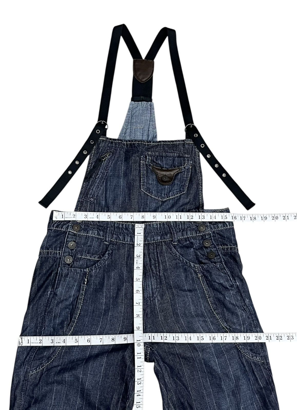 Marithe + Francois Girbaud Archive Marithe Francois Girbaud Structured Denim Overall S Size 30" / US 8 / IT 44 - 16 Thumbnail