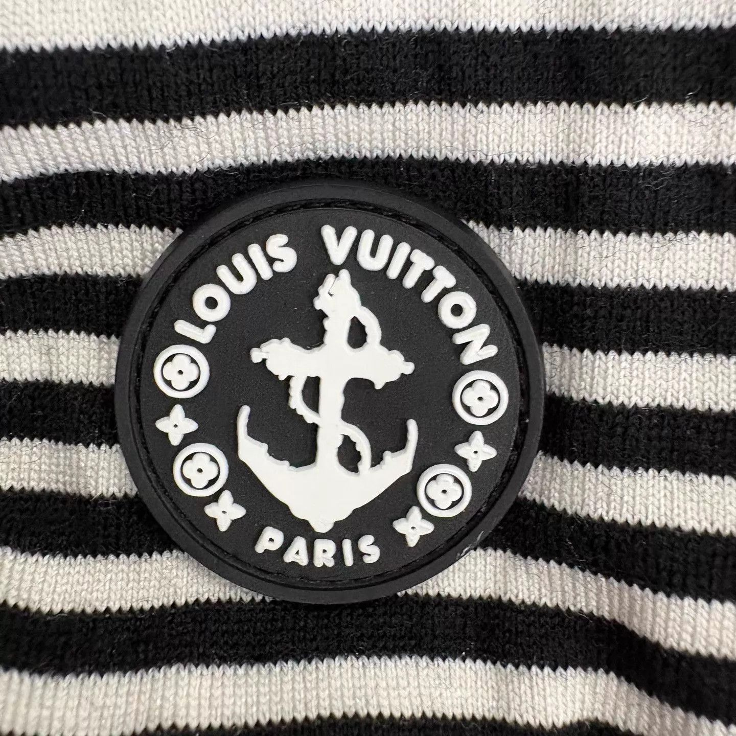 Louis Vuitton LV B&W Stripe Crewneck Knit SS Tee L New Size L / US 10 / IT 46 - 5 Thumbnail